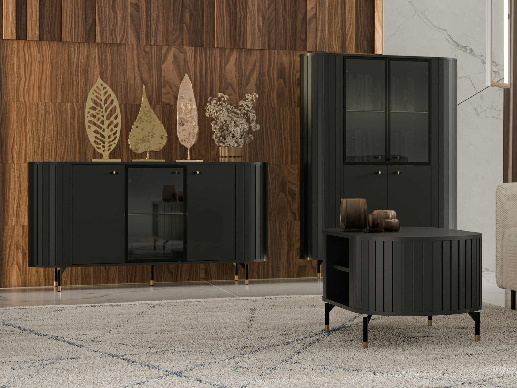 Parete attrezzata Novmono 111 (Nero)