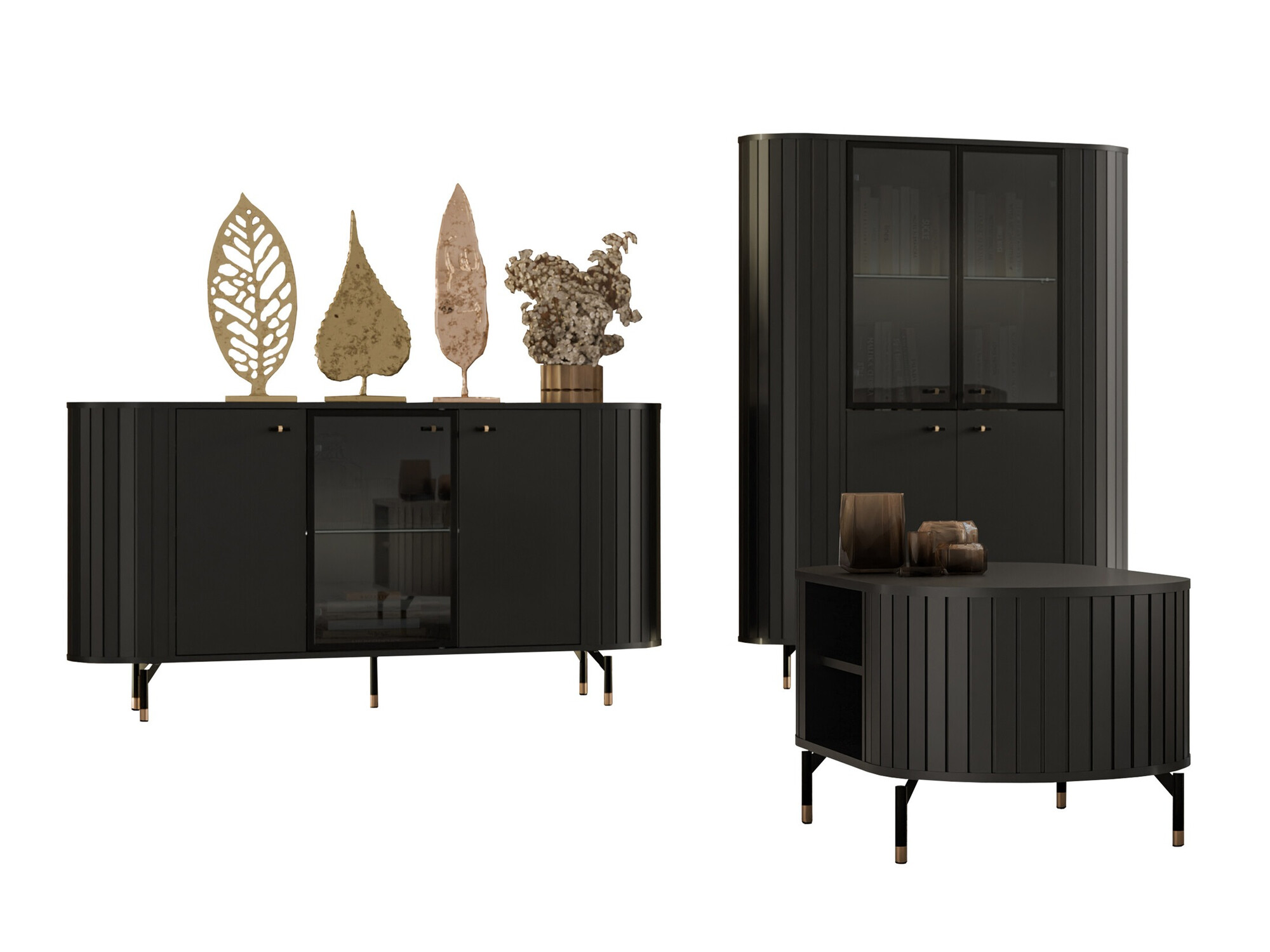 Parete attrezzata Novmono 111 (Nero)