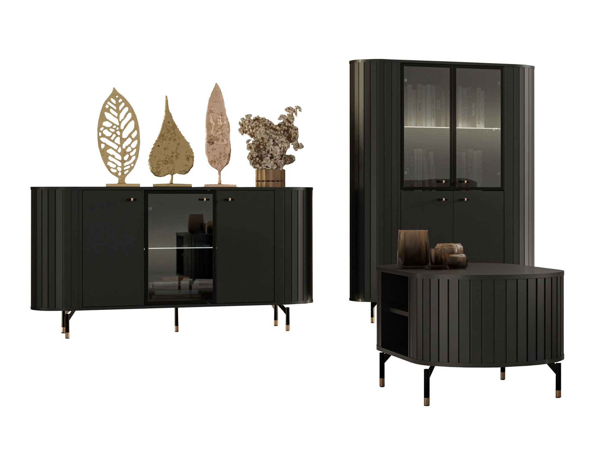 Parete attrezzata Novmono 111 (Nero)