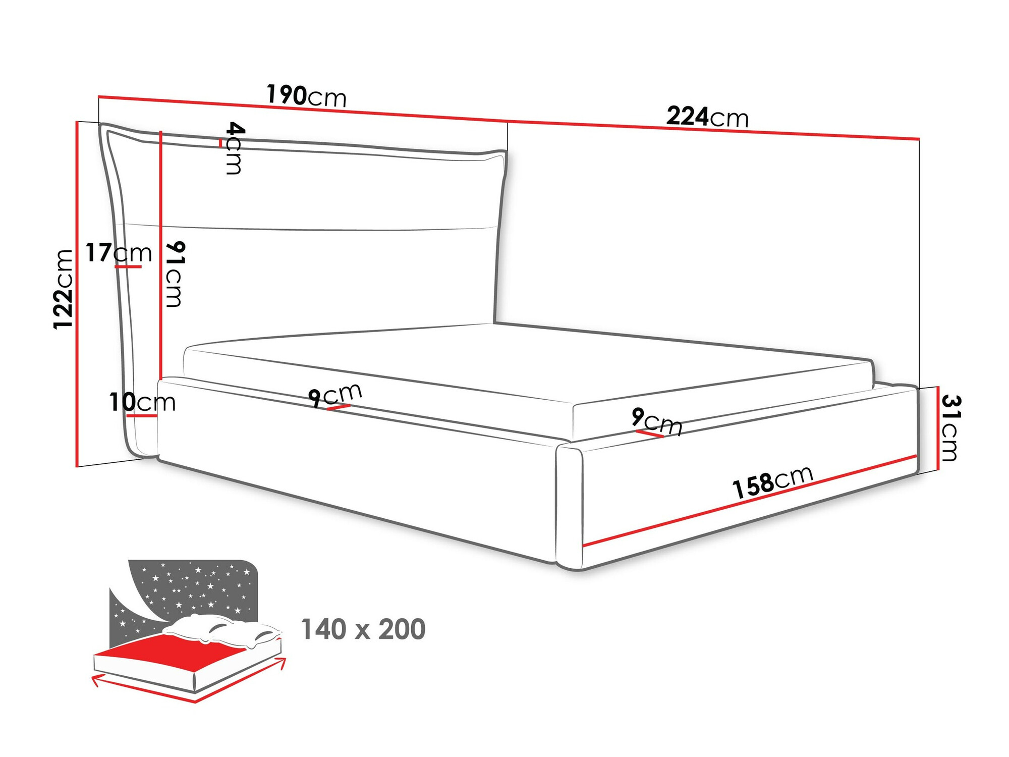 Letto Comfivo Formica (Paros 1)