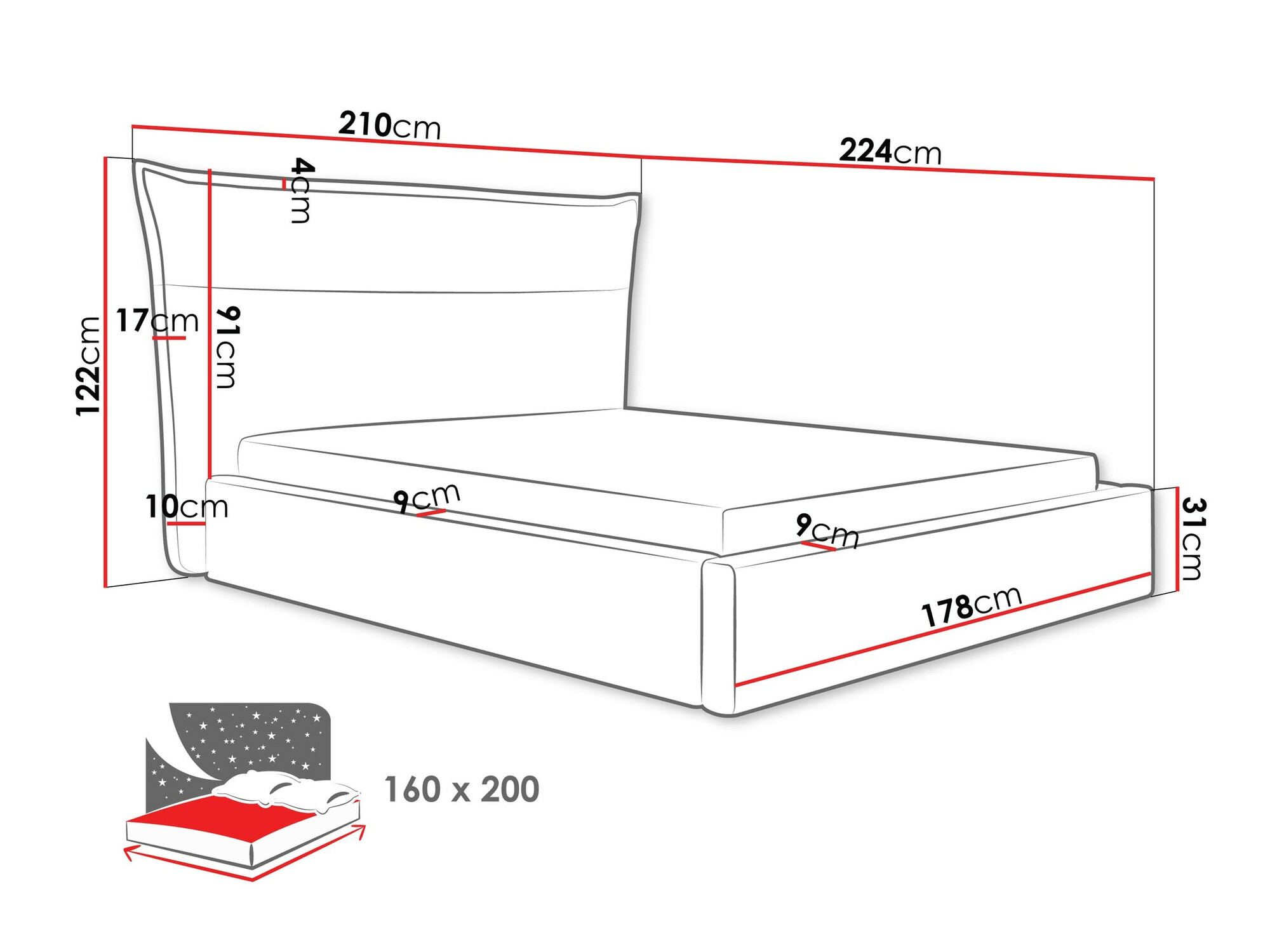 Letto Comfivo Formica (Paros 1)