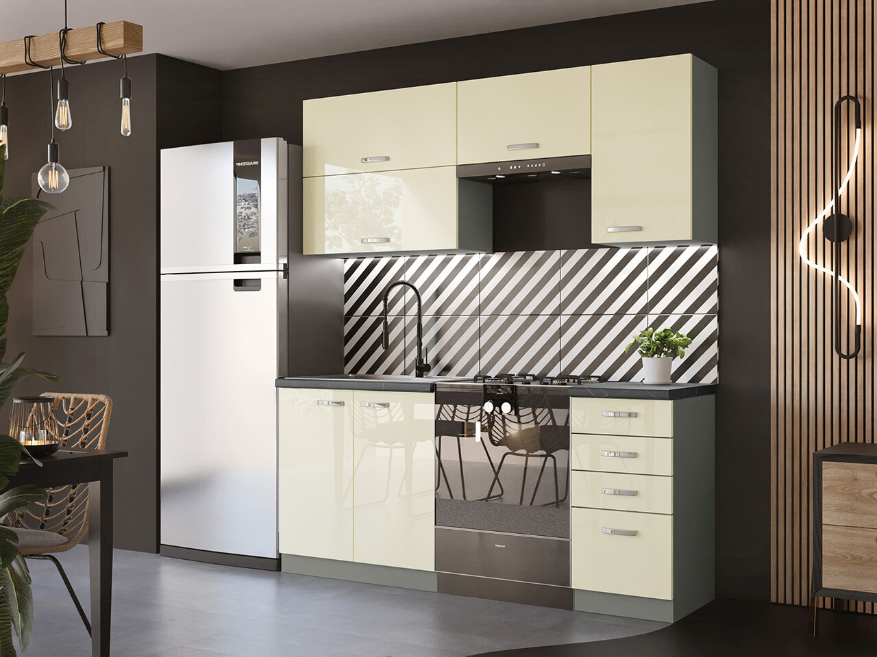 Set da cucina modulare Multi Cream 125