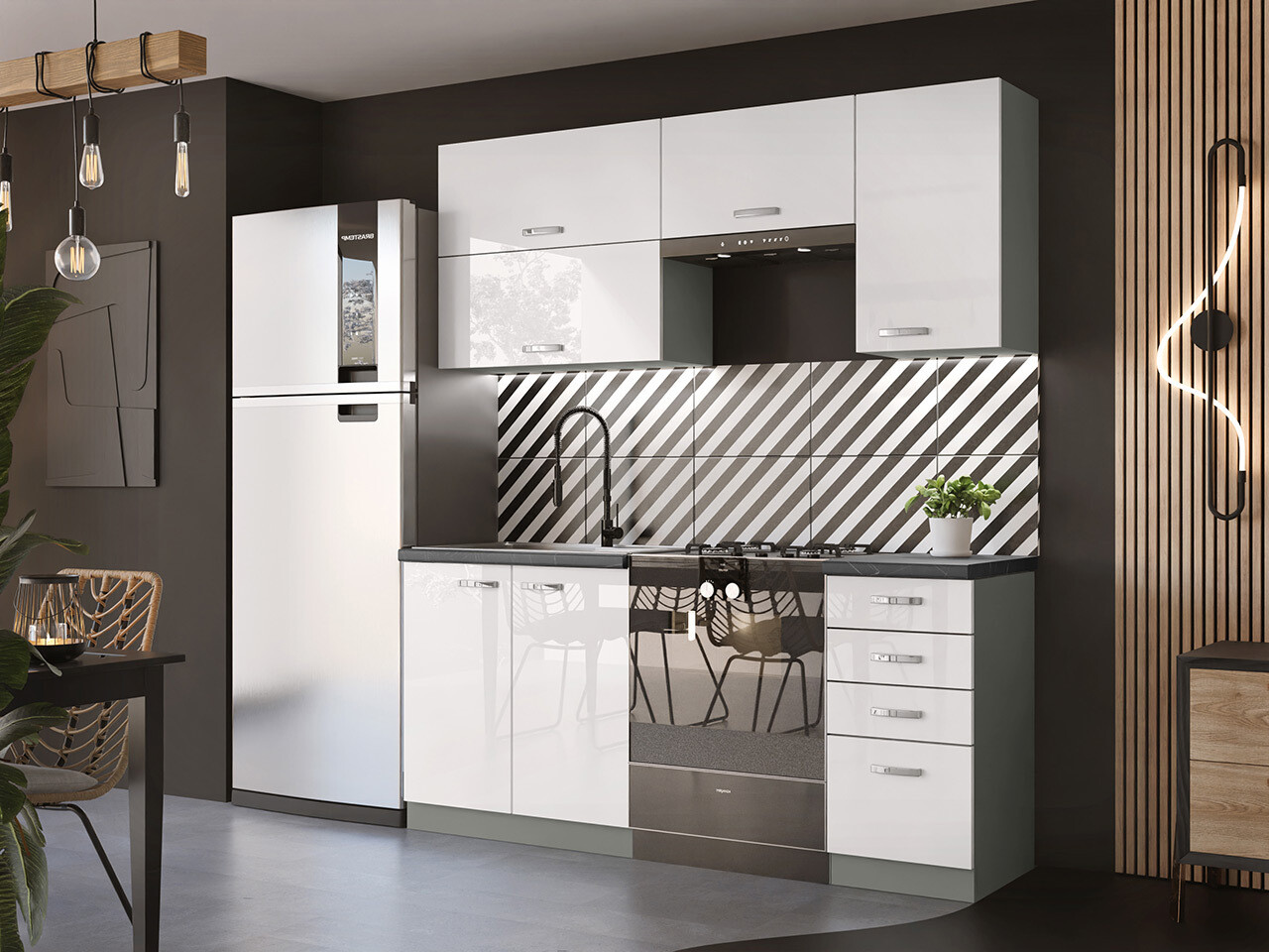 Set da cucina modulare Multi White 125