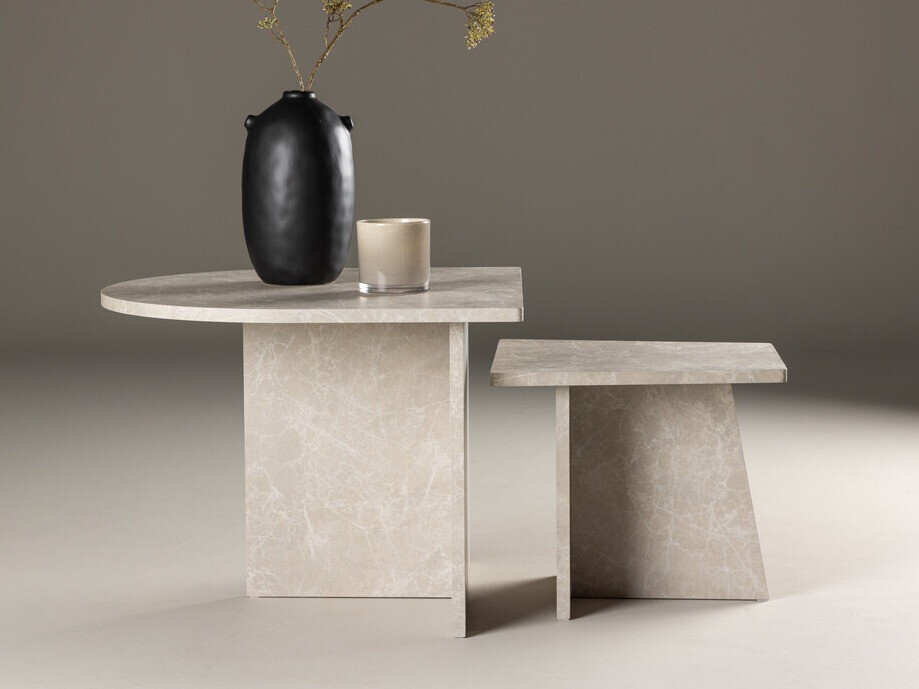 Set tavolino da caffè Dallas 4880 (Beige)