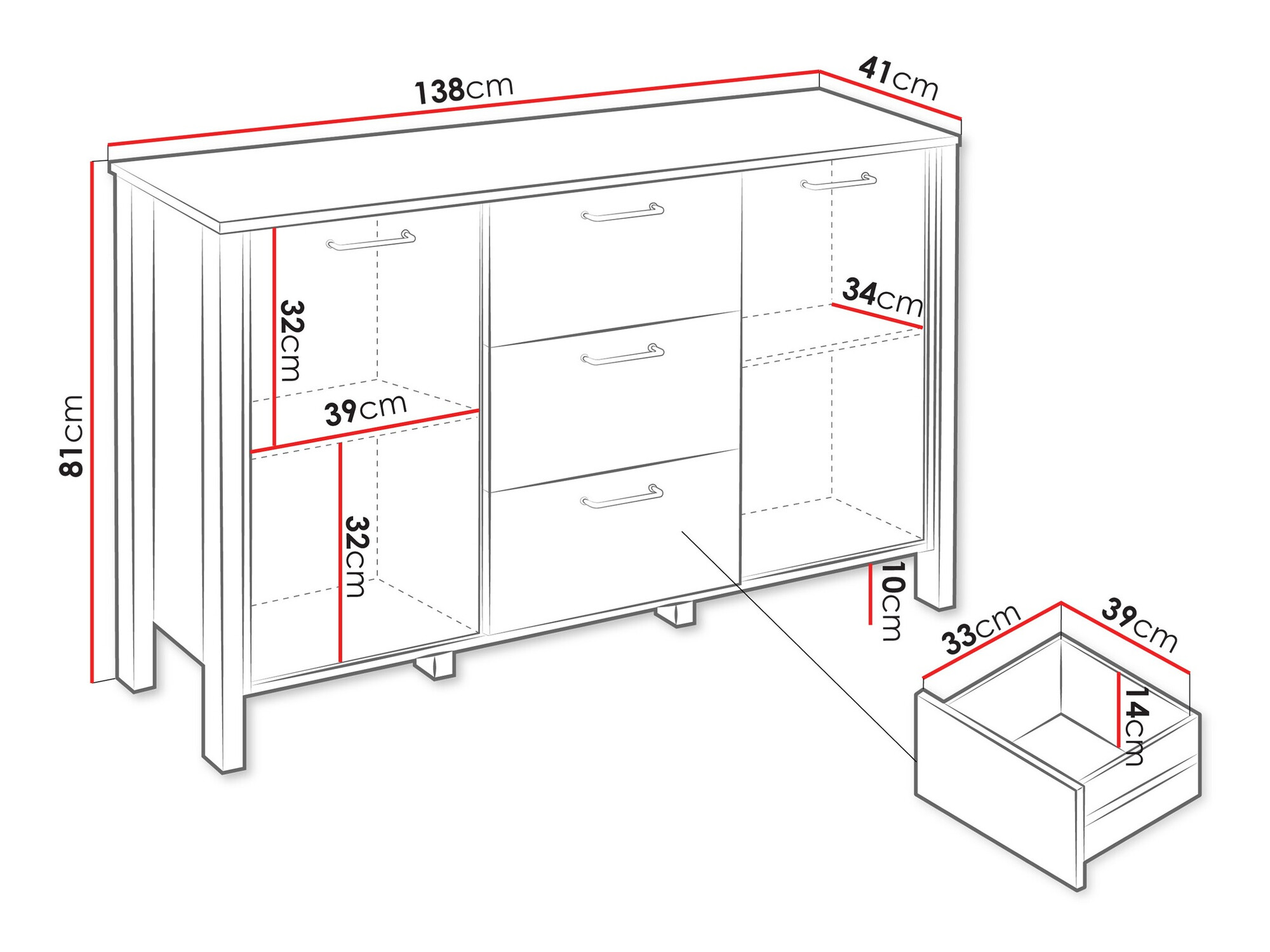 Cassettiera Venmelu 101 (Quercia di Wotan + Verde)