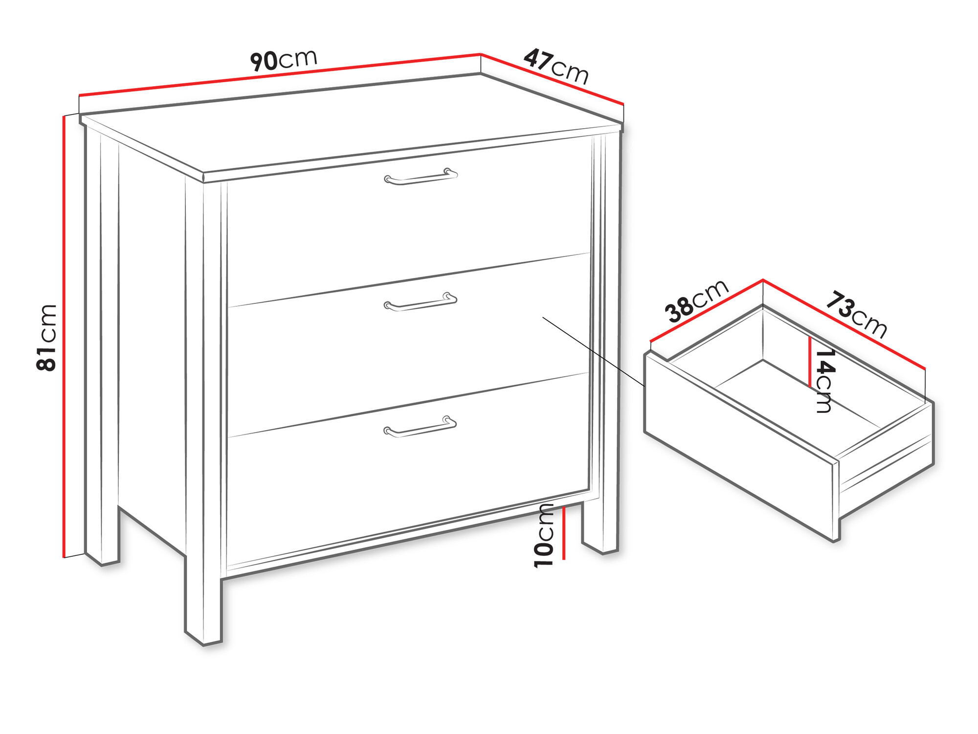 Cassettiera Venmelu 102 (Quercia di Wotan + Verde)