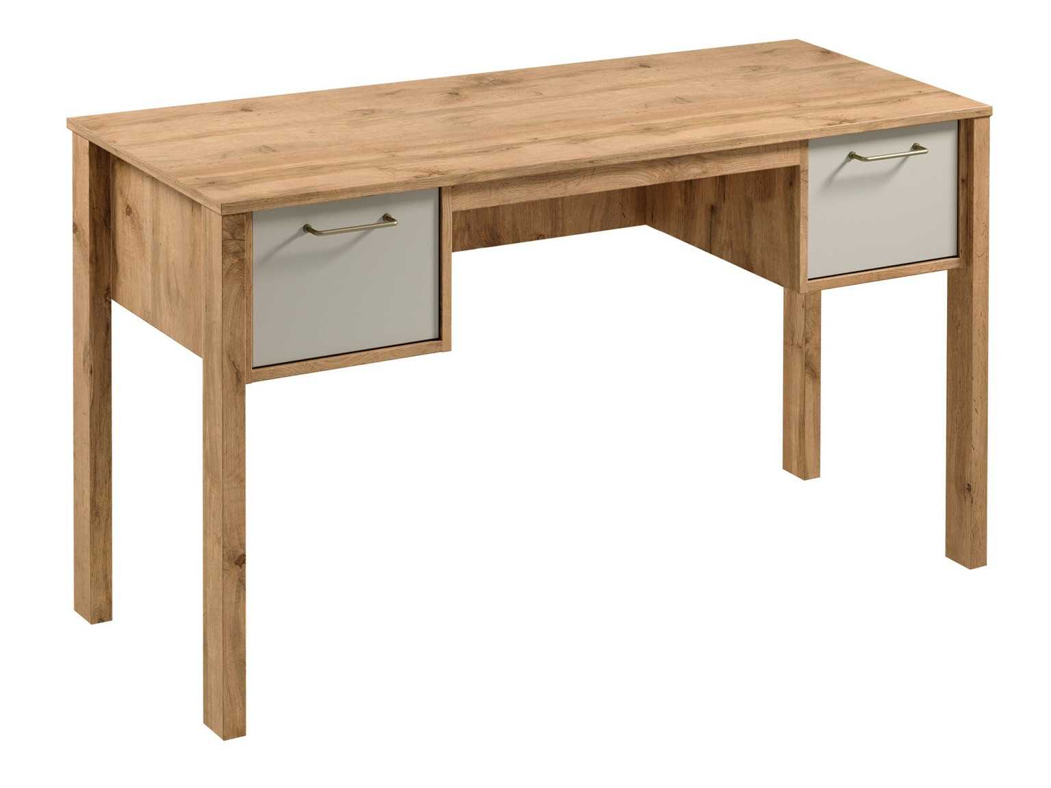 Scrivania da ufficio Venmelu 100 (Quercia di Wotan + Beige)