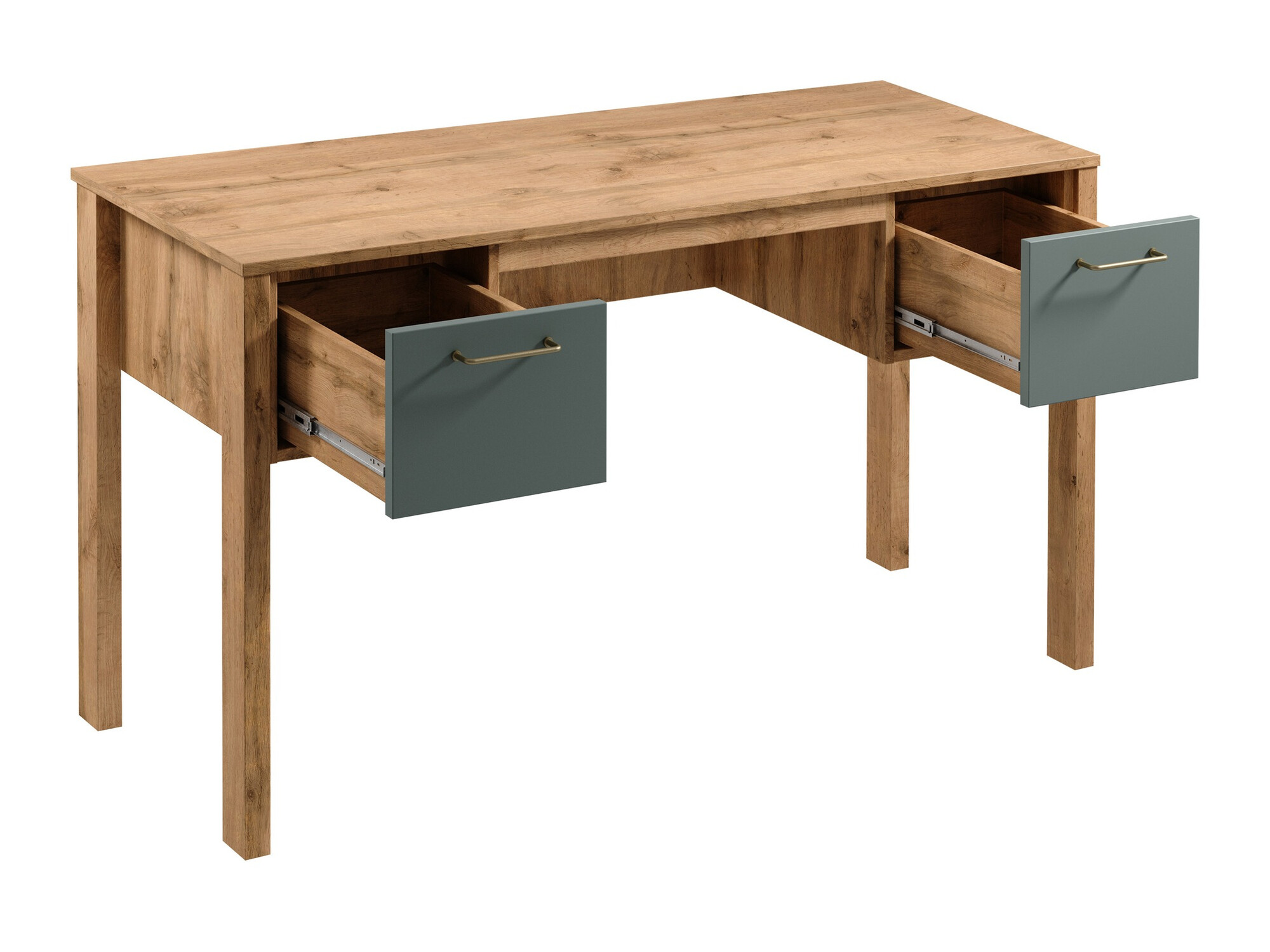 Scrivania da ufficio Venmelu 100 (Quercia di Wotan + Beige)