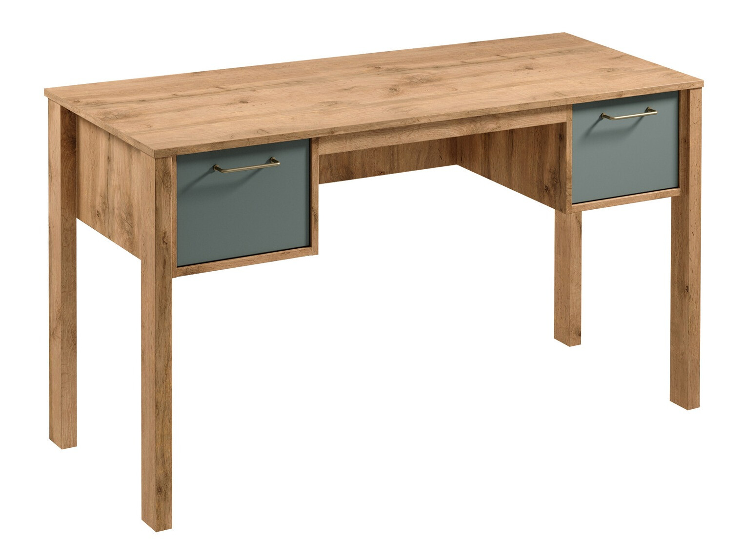Scrivania da ufficio Venmelu 100 (Quercia di Wotan + Verde)
