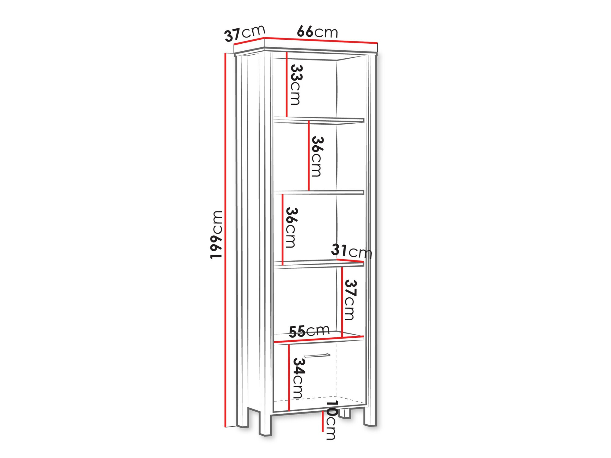 Scaffale Venmelu 110 (Quercia di Wotan + Beige)