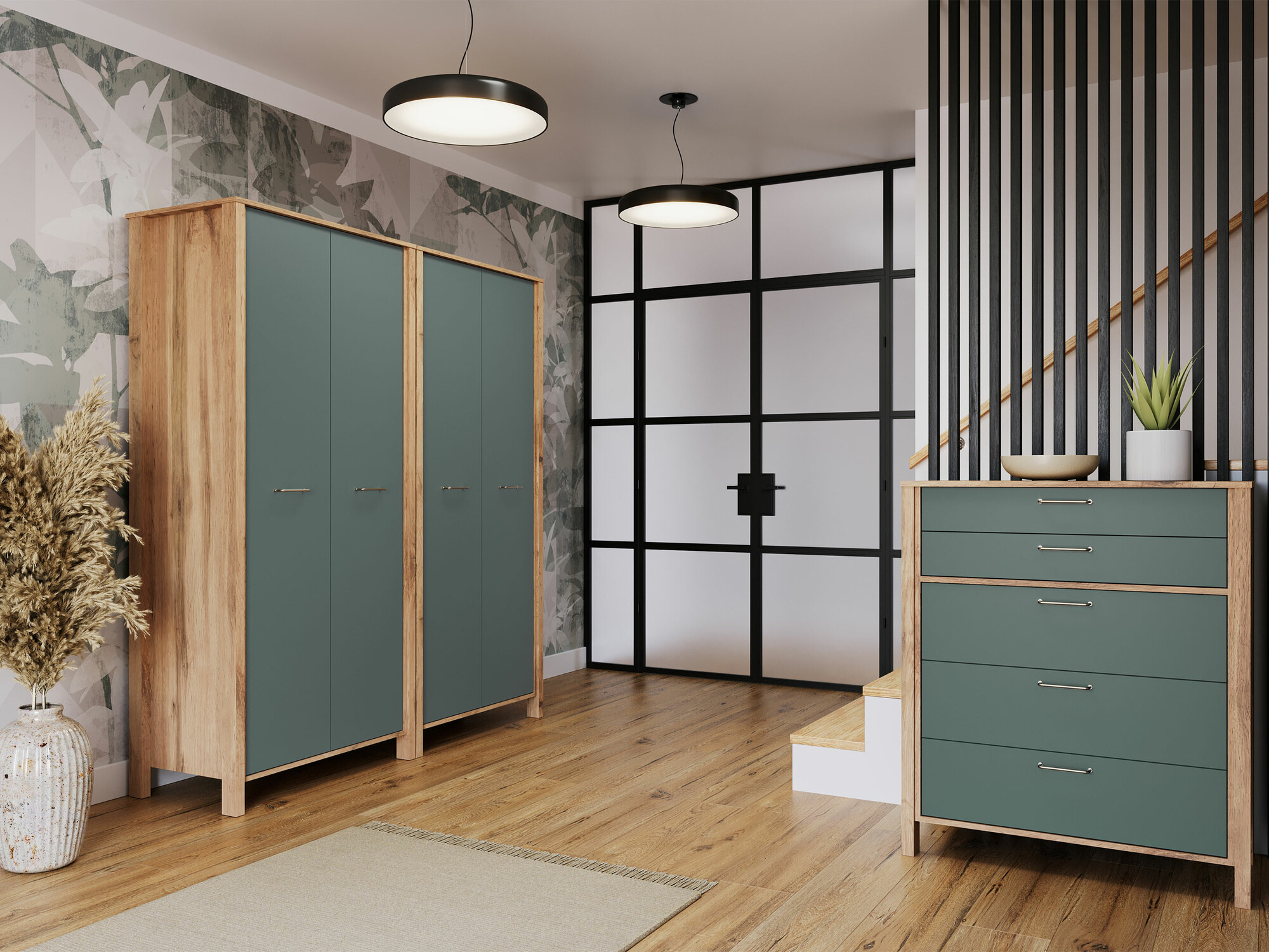 Armadio Venmelu 112 (Quercia di Wotan + Verde)