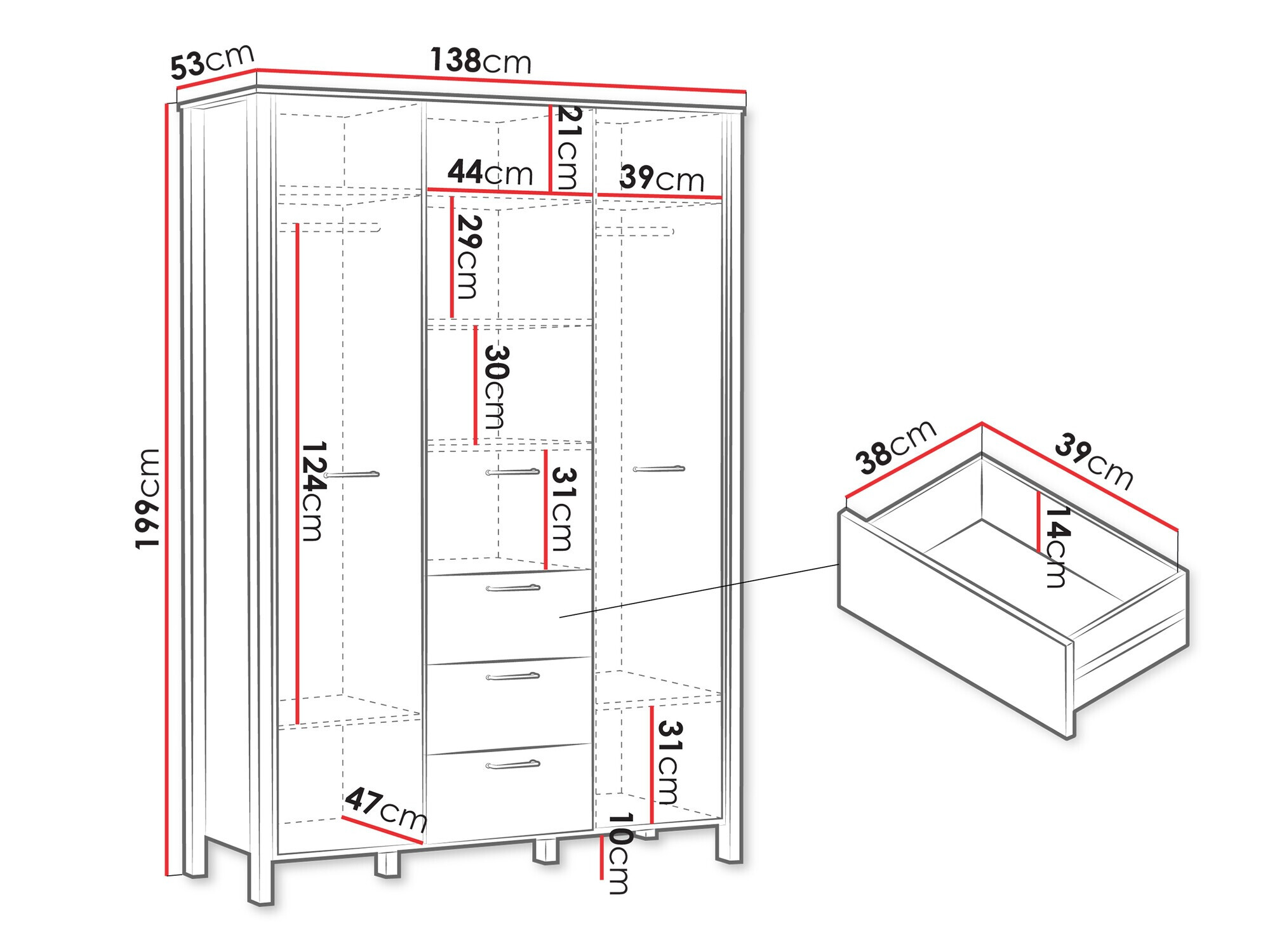 Armadio Venmelu 113 (Quercia di Wotan + Verde)
