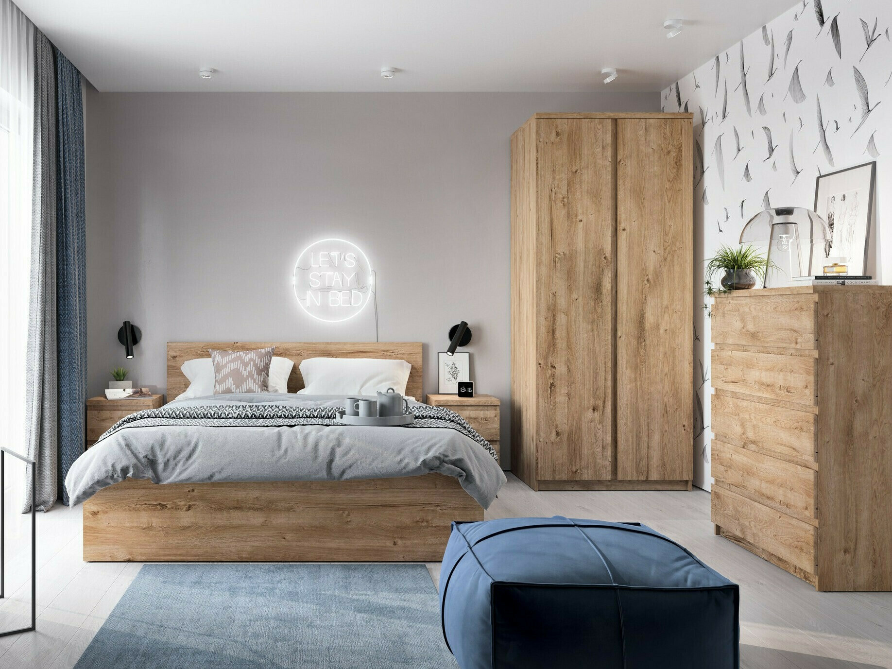 Comodino Merfere 102 (Quercia)