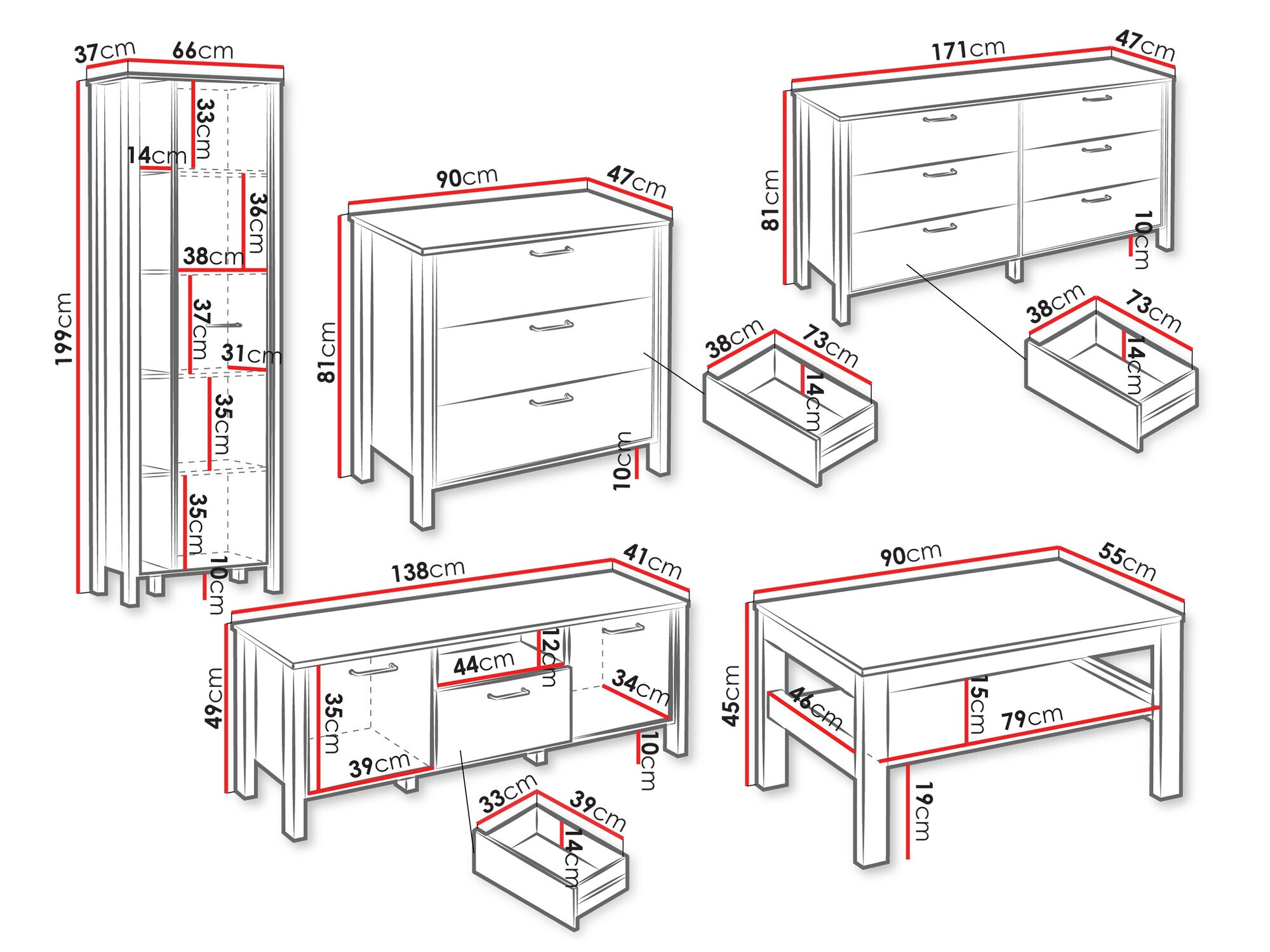 Parete attrezzata Venmelu 116 (Quercia di Wotan + Beige)