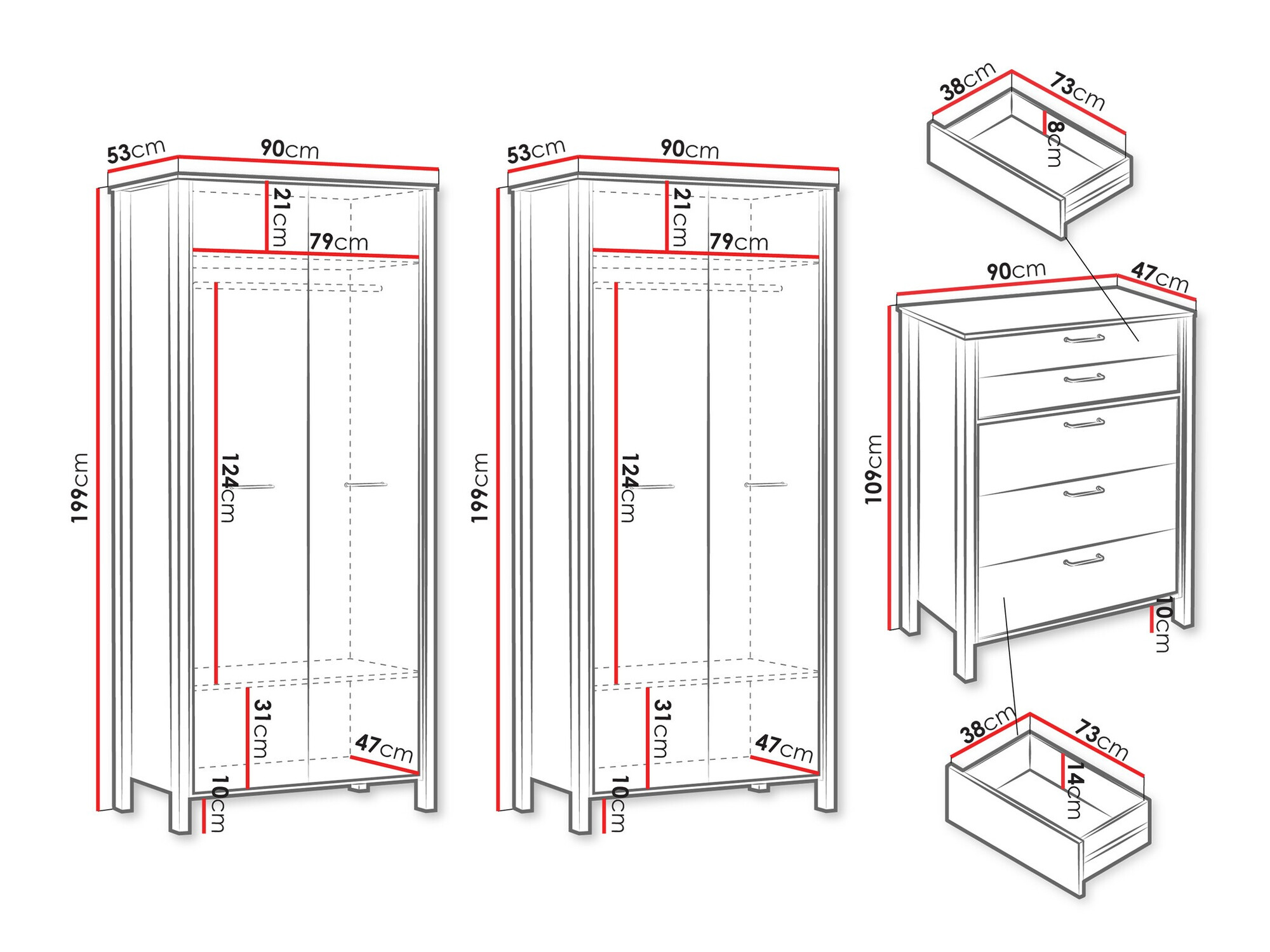 Set arredo da corridoio Venmelu 118 (Quercia di Wotan + Beige)