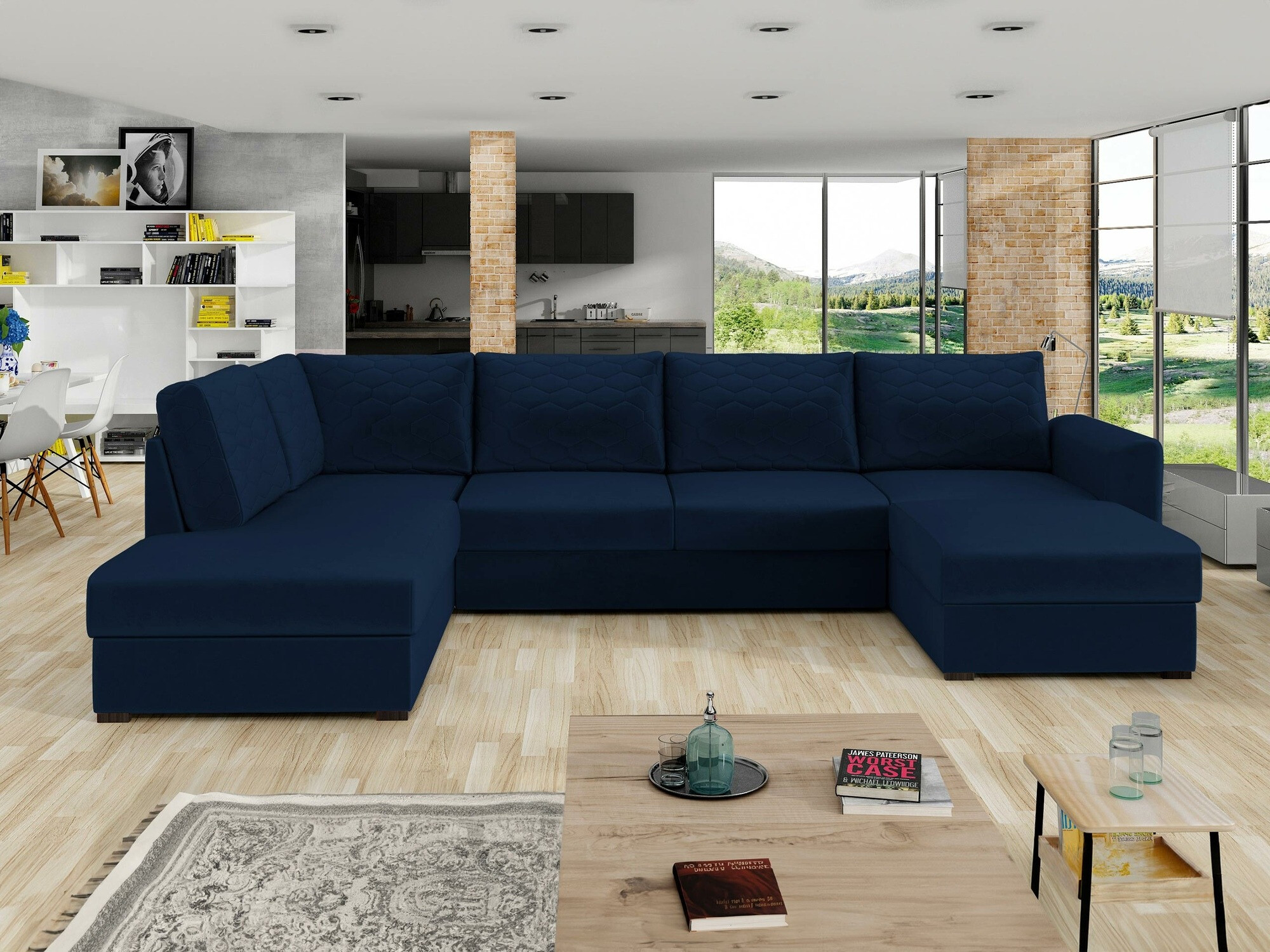 Divano angolare Comfivo Flumen (Magic Velvet 2216 + Magic Velvet 2216-P137)