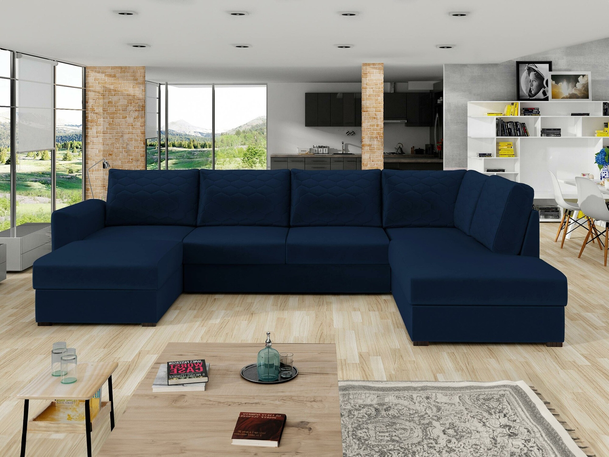 Divano angolare Comfivo Flumen (Magic Velvet 2216 + Magic Velvet 2216-P137)