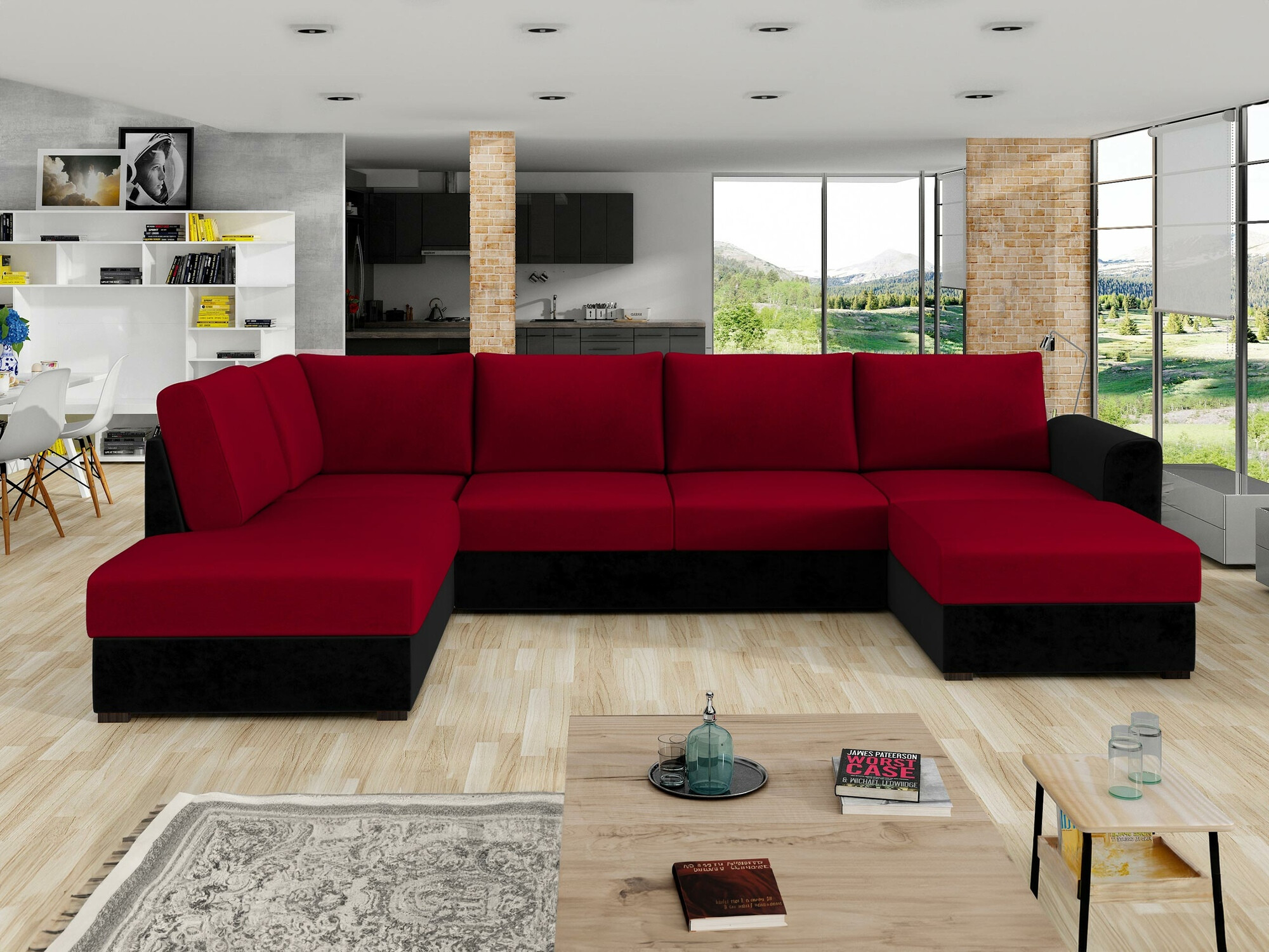 Divano angolare Comfivo Flumen (Magic Velvet 2219 + Venus Velvet 2926)