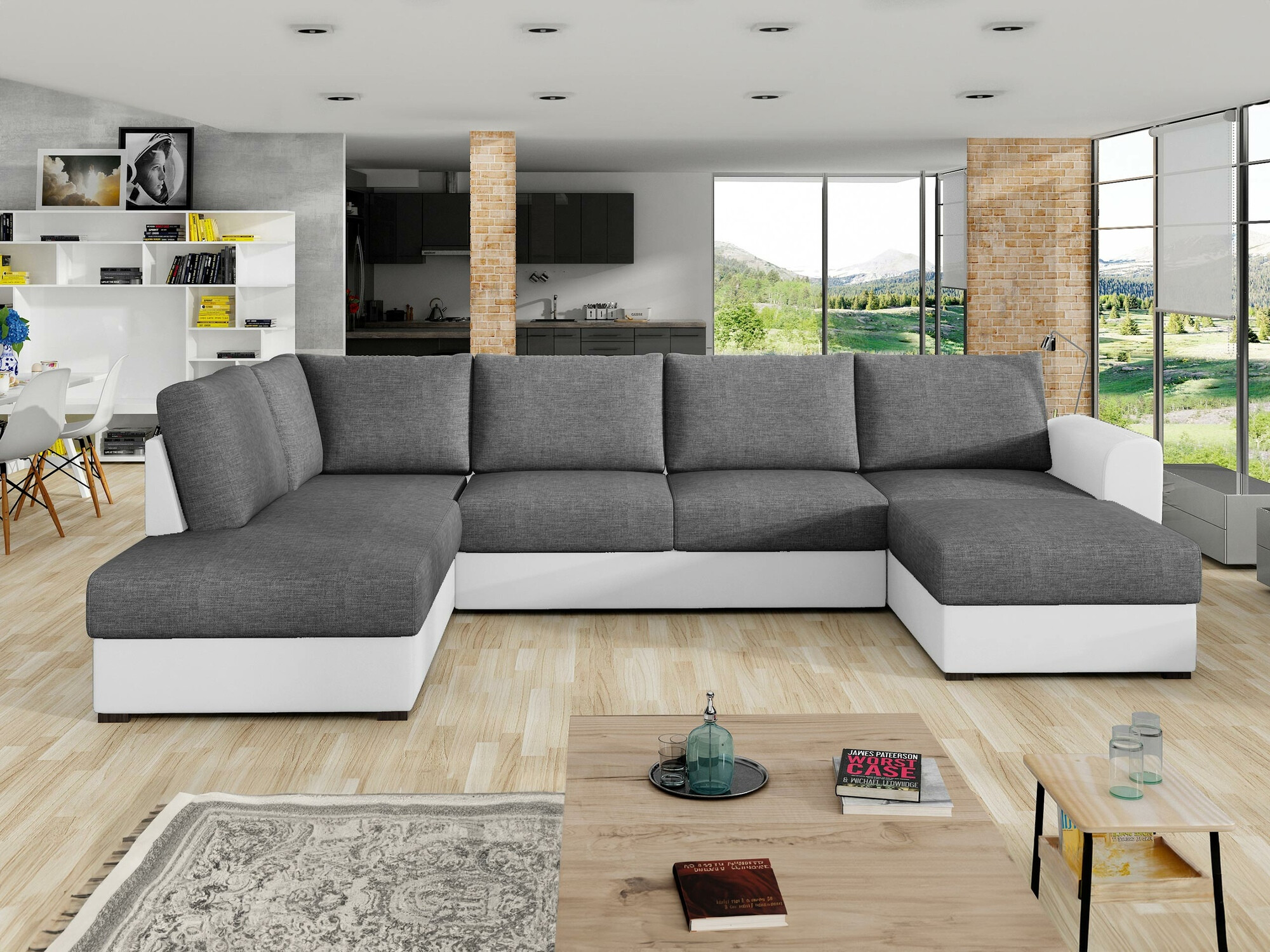 Divano angolare Comfivo Flumen (Soft 017 + Lux 06)