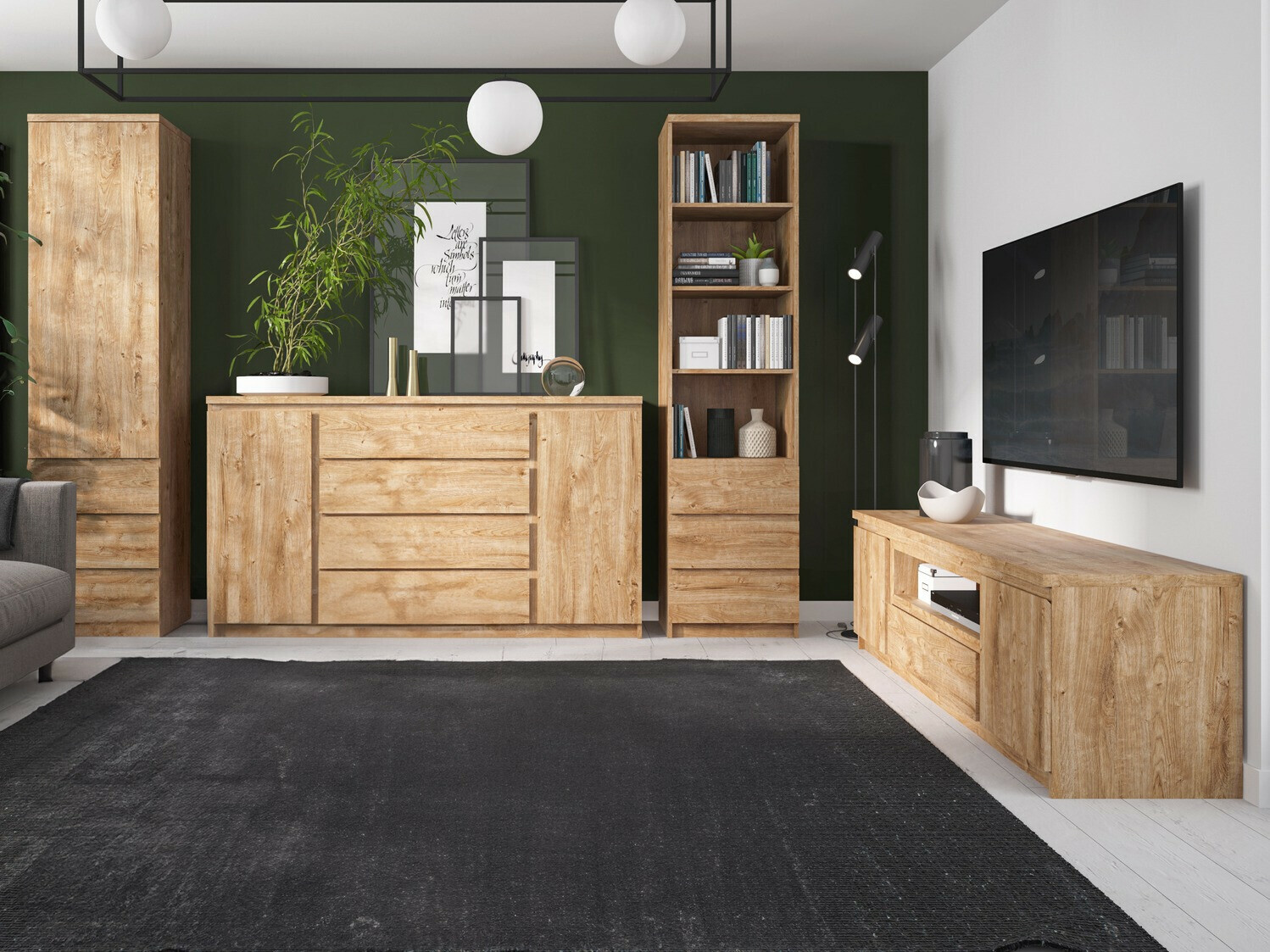 Mobile porta TV Merfere 108 (Quercia)