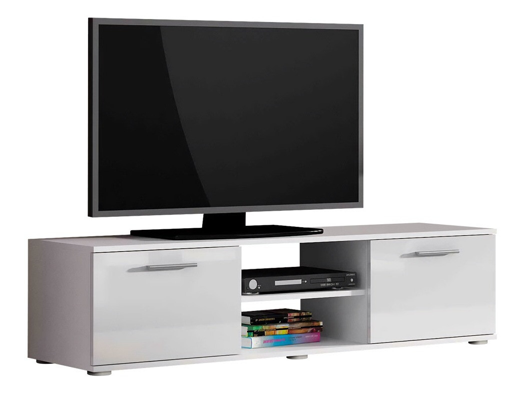 Mobile porta TV Tornola 100 (Bianco + Bianco lucido)
