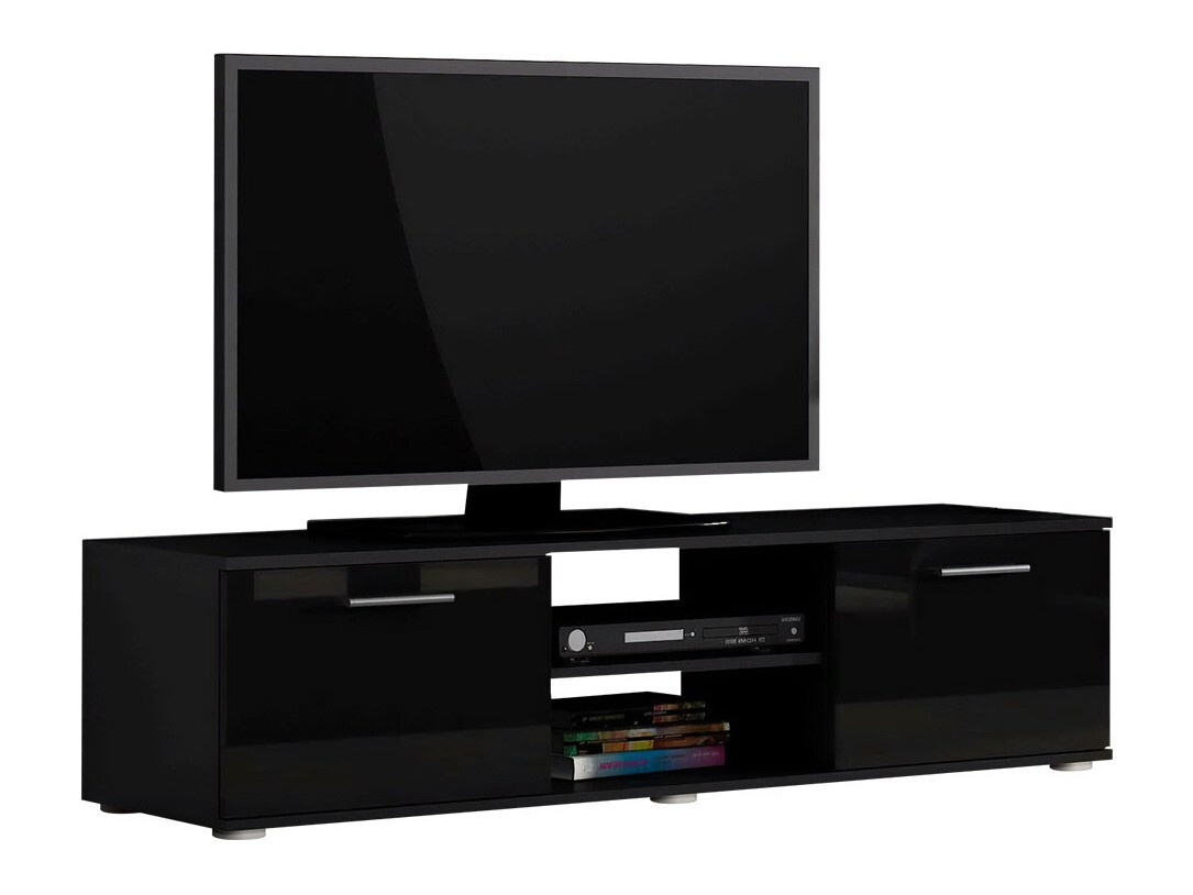 Mobile porta TV Tornola 100 (Nero + Nero lucido)