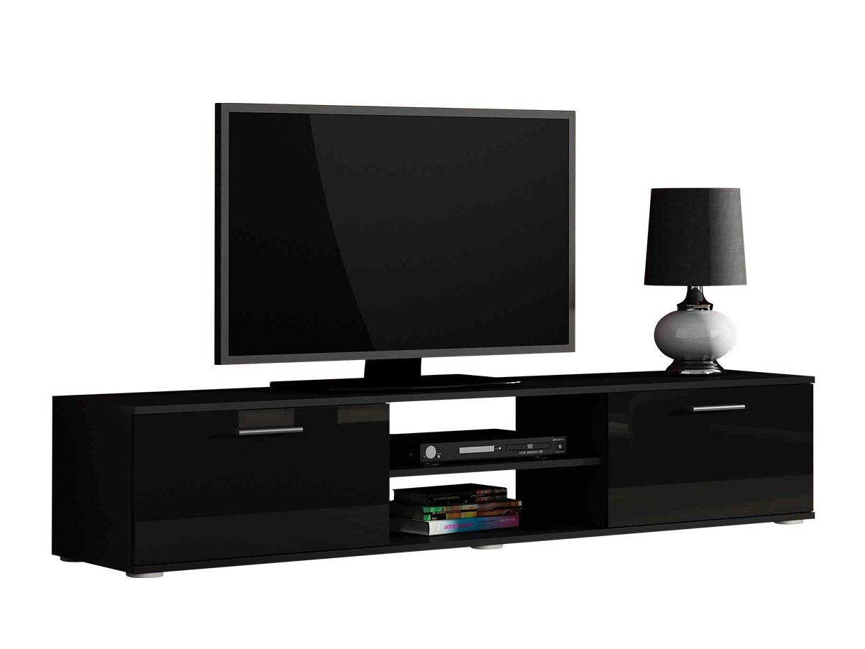 Mobile porta TV Tornola 101 (Nero + Nero lucido)