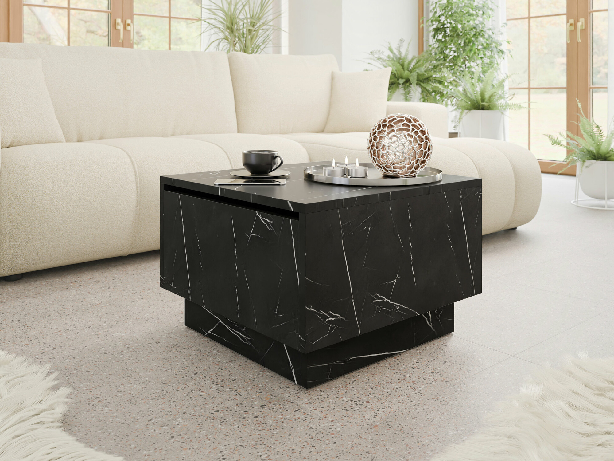 Tavolino da caffè Goodyear 133 (Marmo nero)