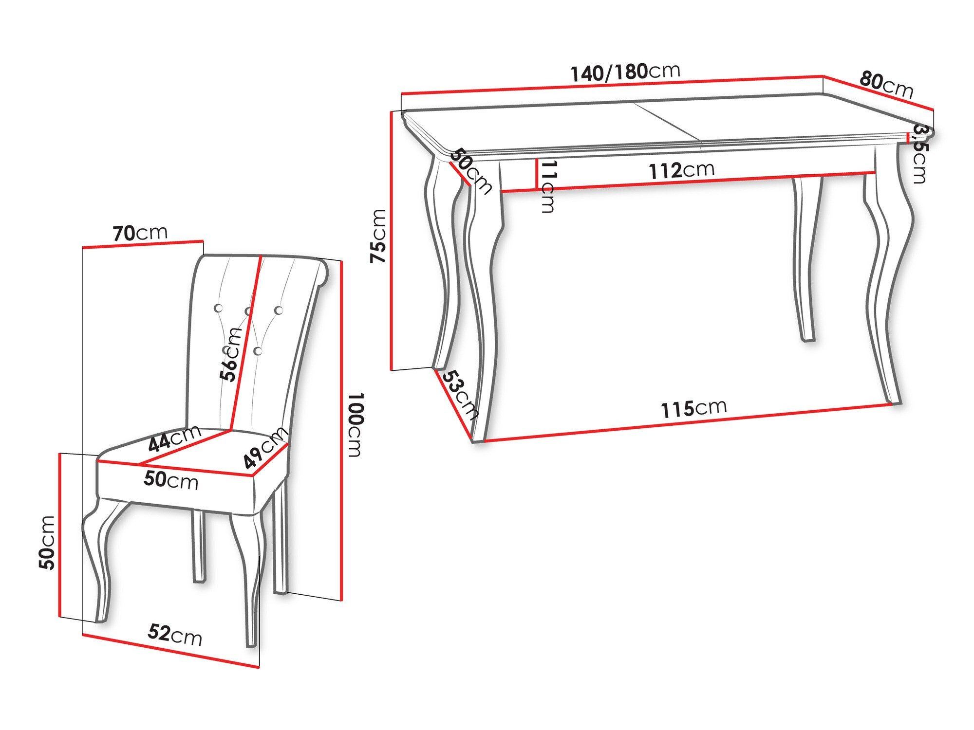 Set sala da pranzo Comfivo Gallina II (Paros 05)