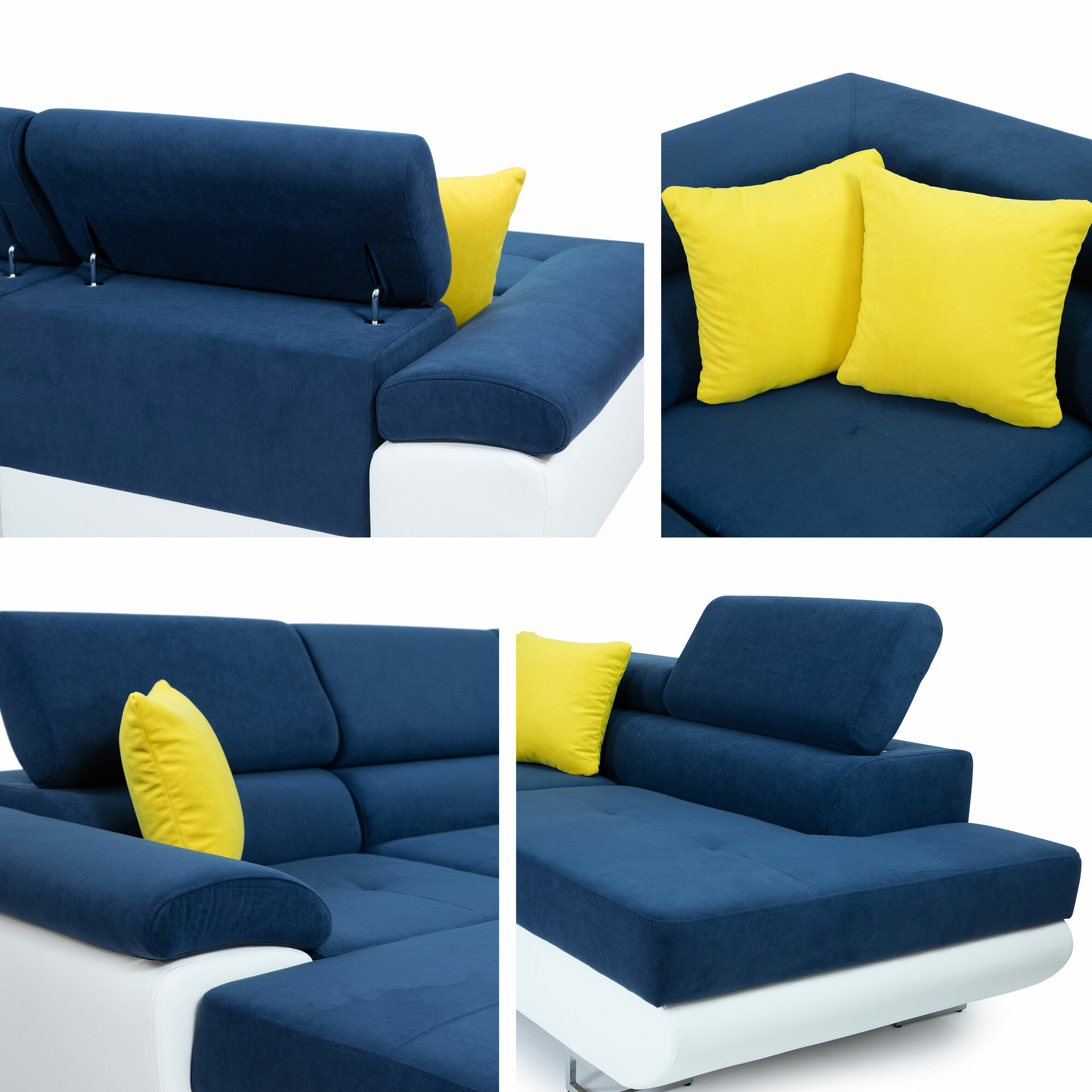 Divano angolare Comfivo Ruta IV (Soft 017 + Uttario Velvet 2979 + Uttario Velvet 2955 St)