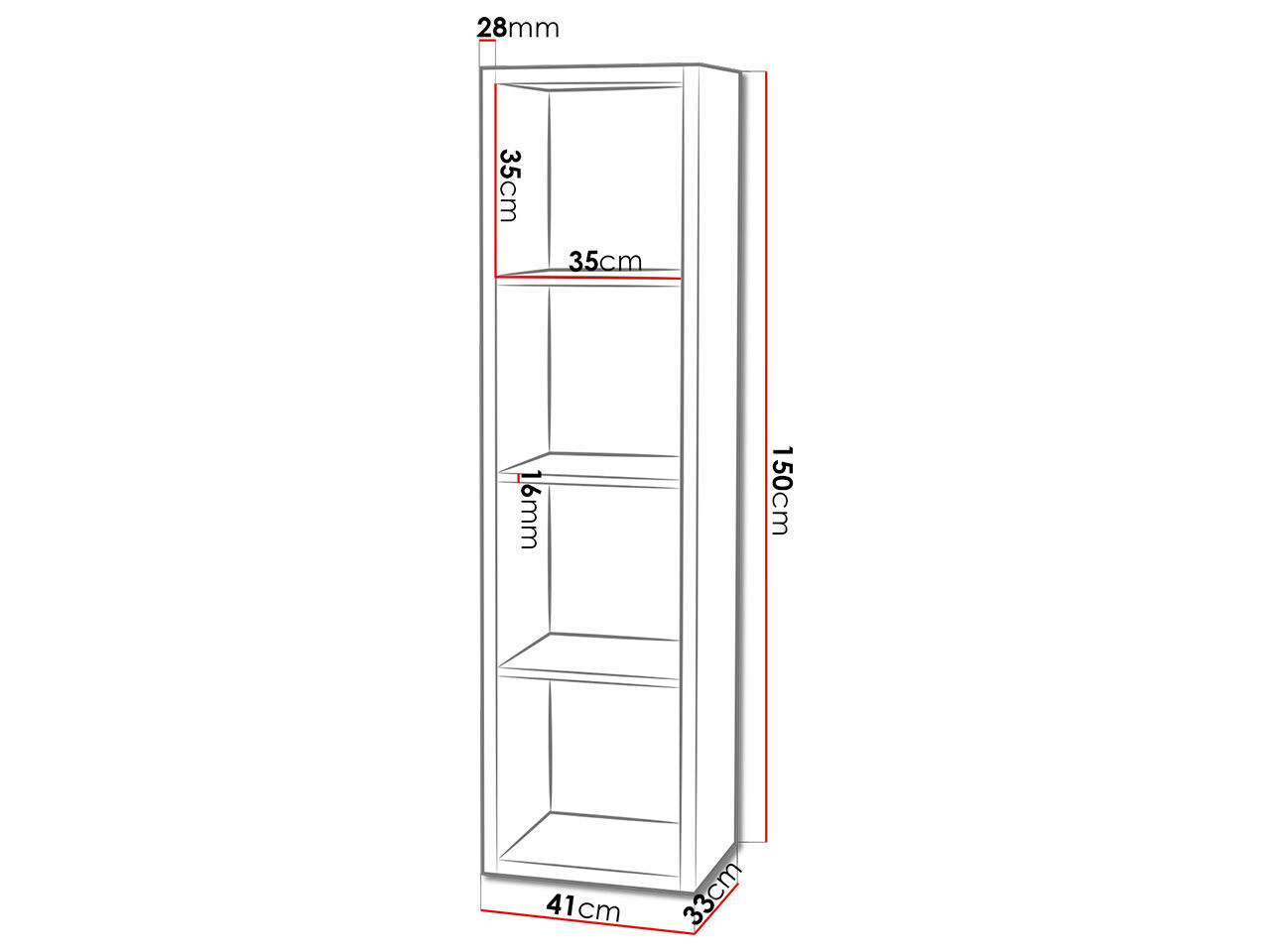 Parete attrezzata Levnova 106 (Bianco)