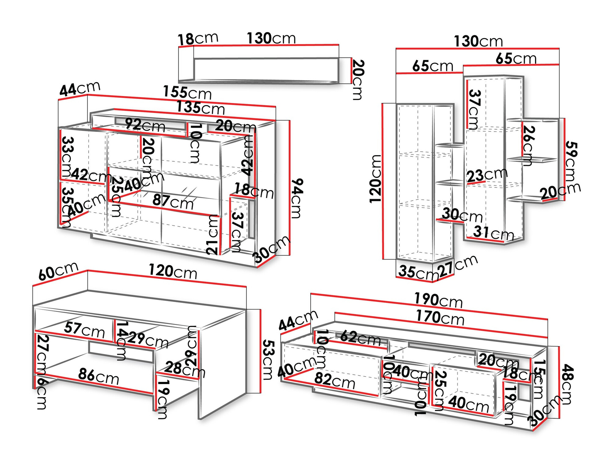 Parete attrezzata Fivfivi 103