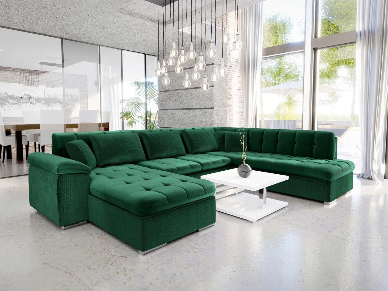 Divano angolare Comfivo Gemma V (Magic Velvet 2225-151 + Venus Velvet 2941)