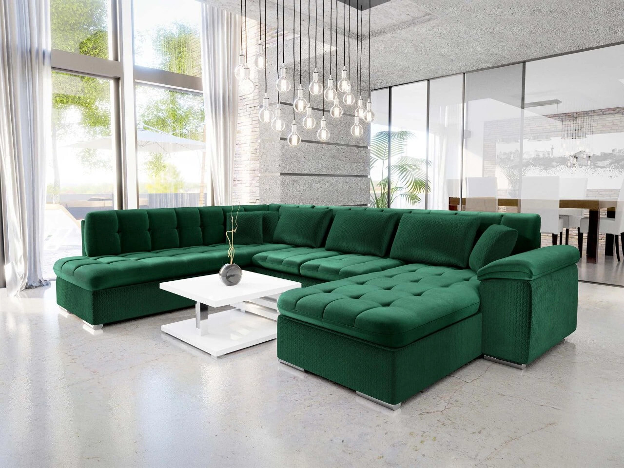Divano angolare Comfivo Gemma V (Magic Velvet 2225-151 + Venus Velvet 2941)