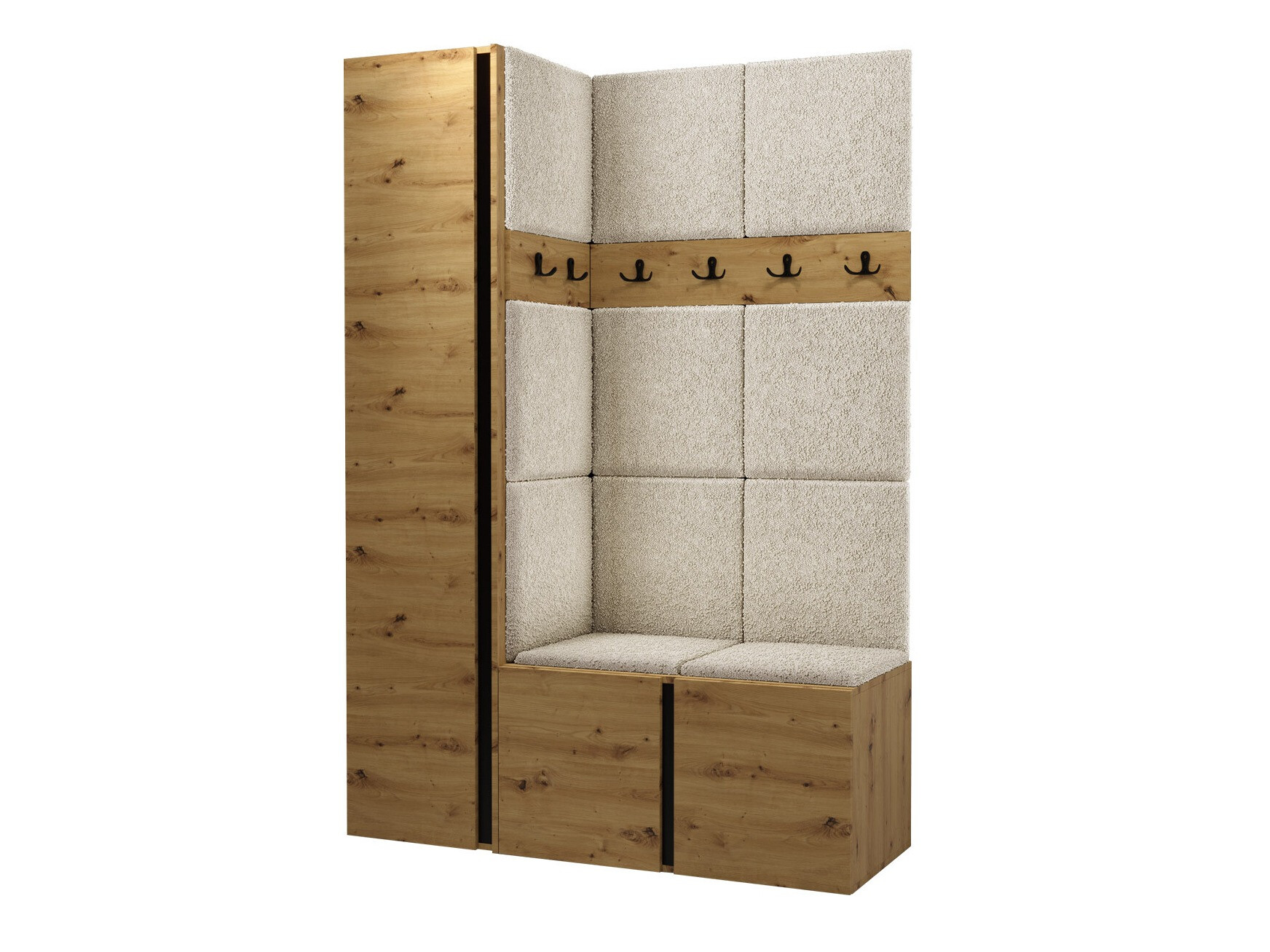Set arredo da corridoio Pinis IX (Rovere Artisan)