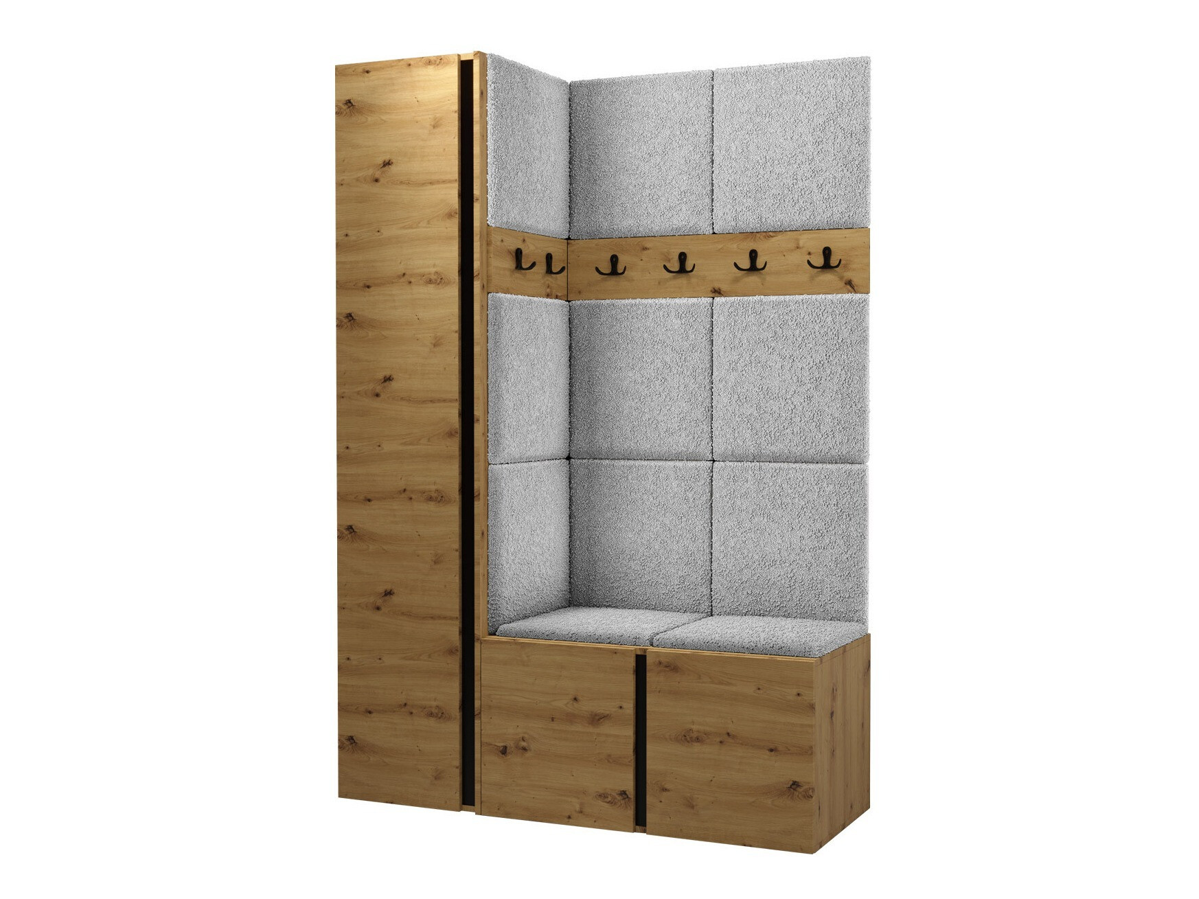 Set arredo da corridoio Pinis IX (Rovere Artisan)