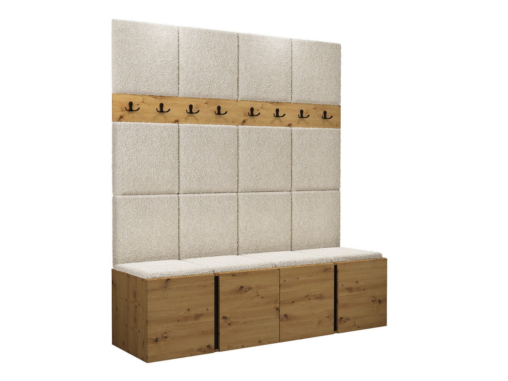 Set arredo da corridoio Pinis V (Rovere Artisan)