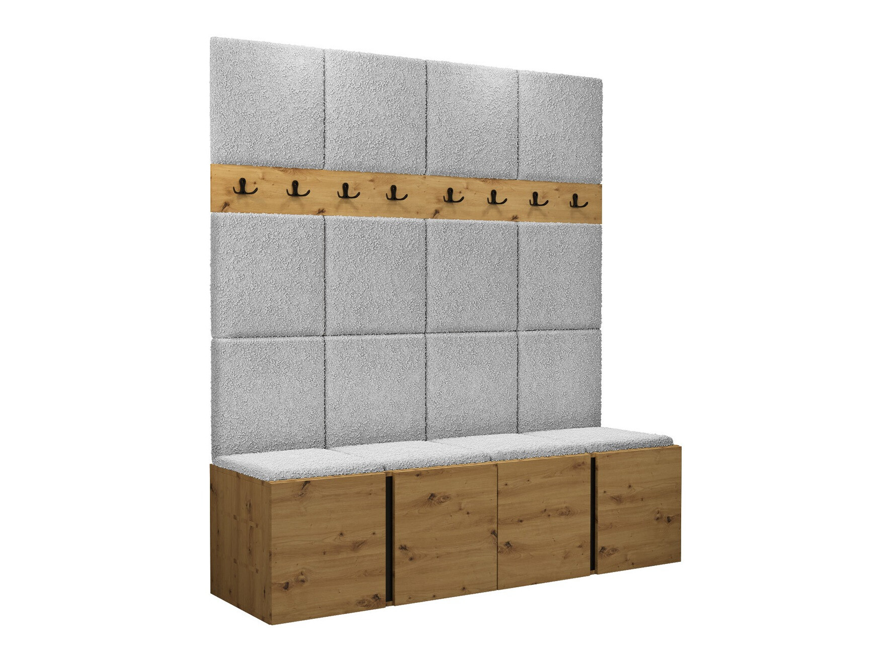 Set arredo da corridoio Pinis V (Rovere Artisan)