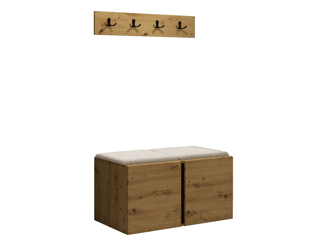 Set arredo da corridoio Pinis VI (Rovere Artisan)