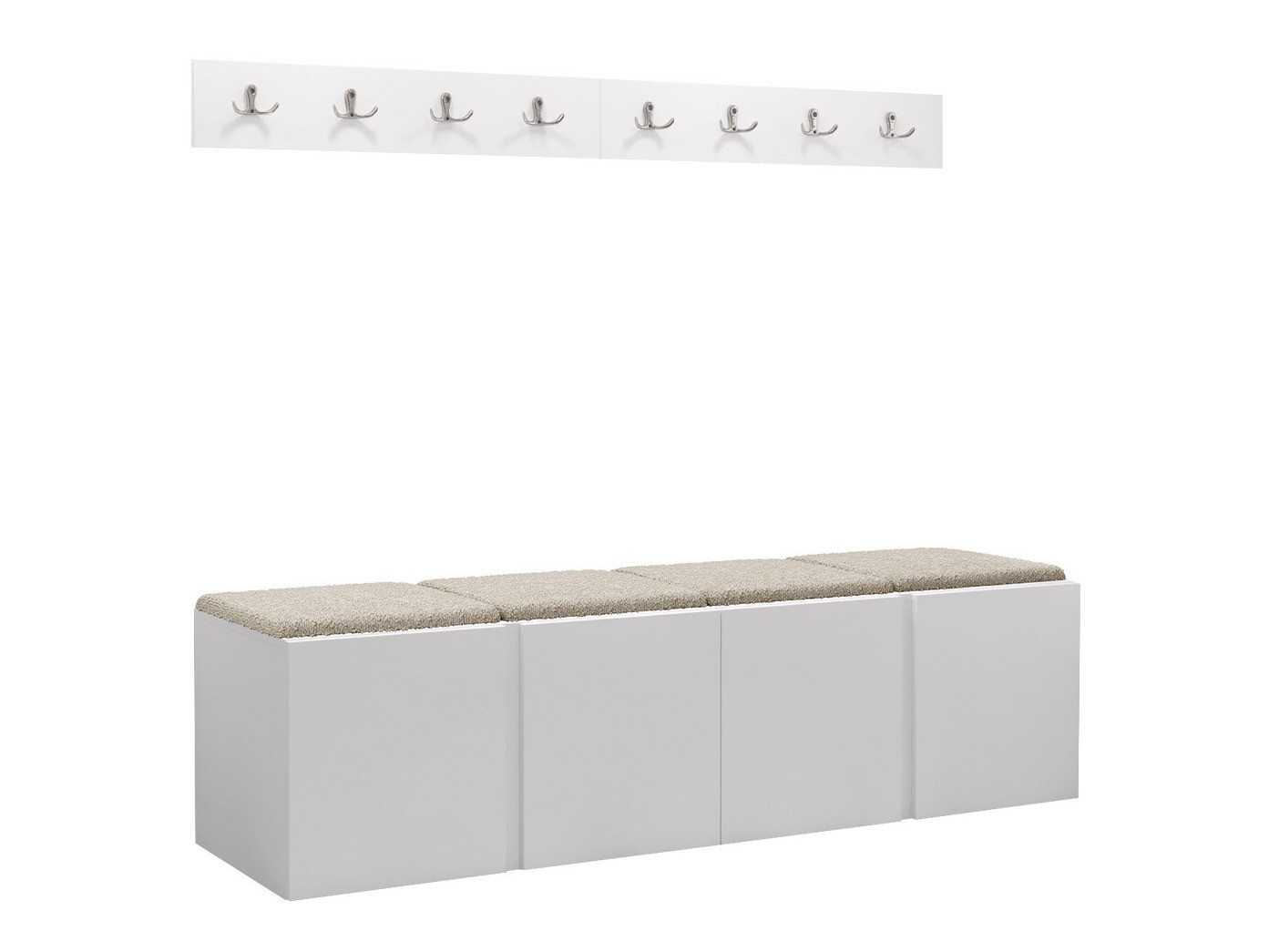 Set arredo da corridoio Pinis VII (Bianco)
