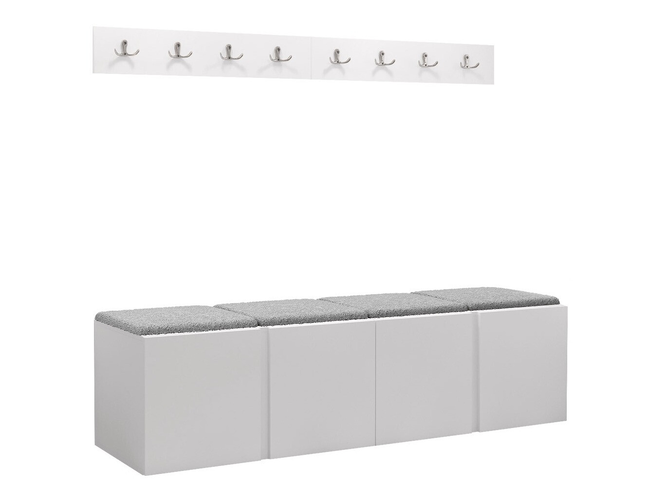 Set arredo da corridoio Pinis VII (Bianco)