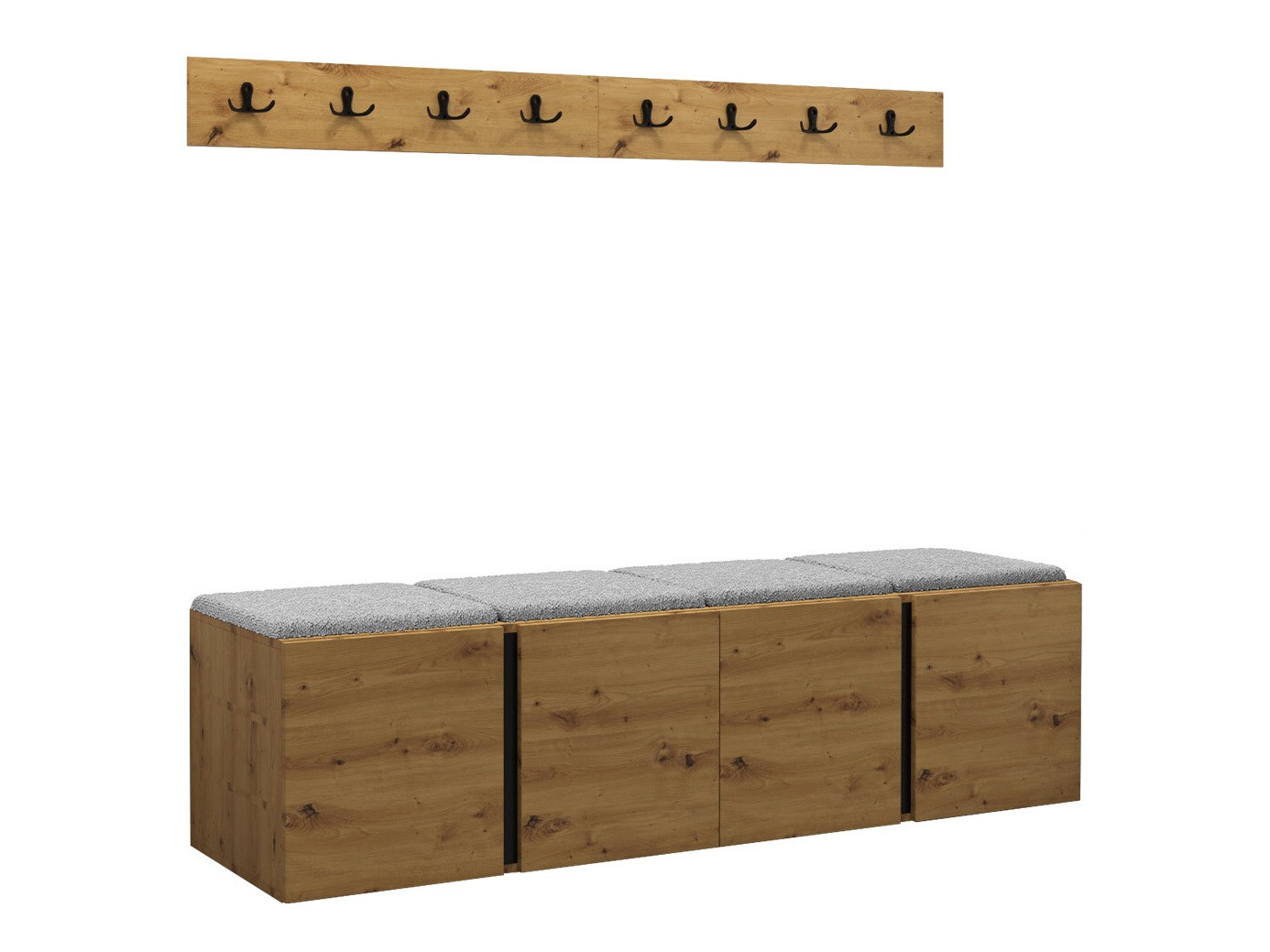 Set arredo da corridoio Pinis VII (Rovere Artisan)