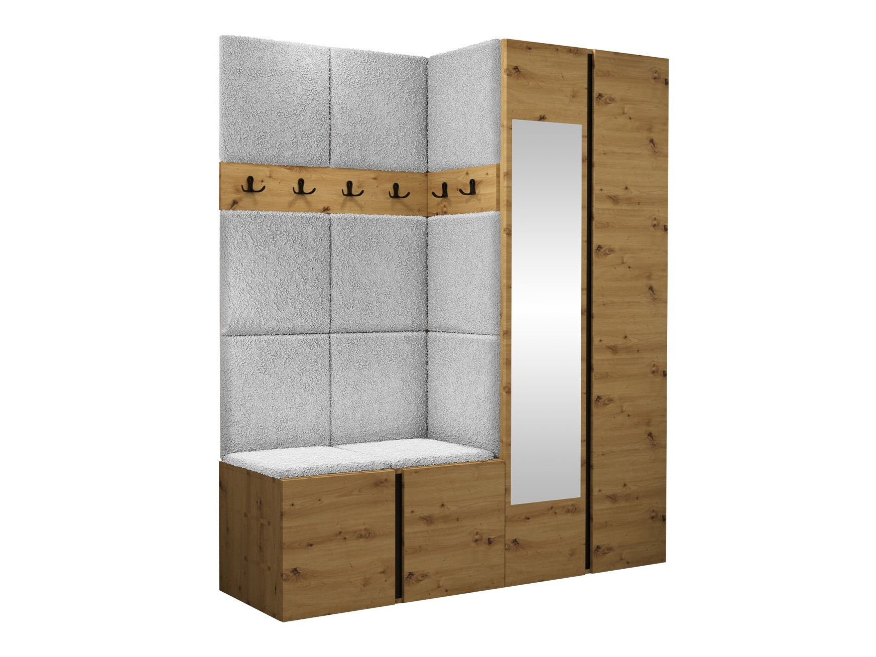 Set arredo da corridoio Pinis X (Rovere Artisan)