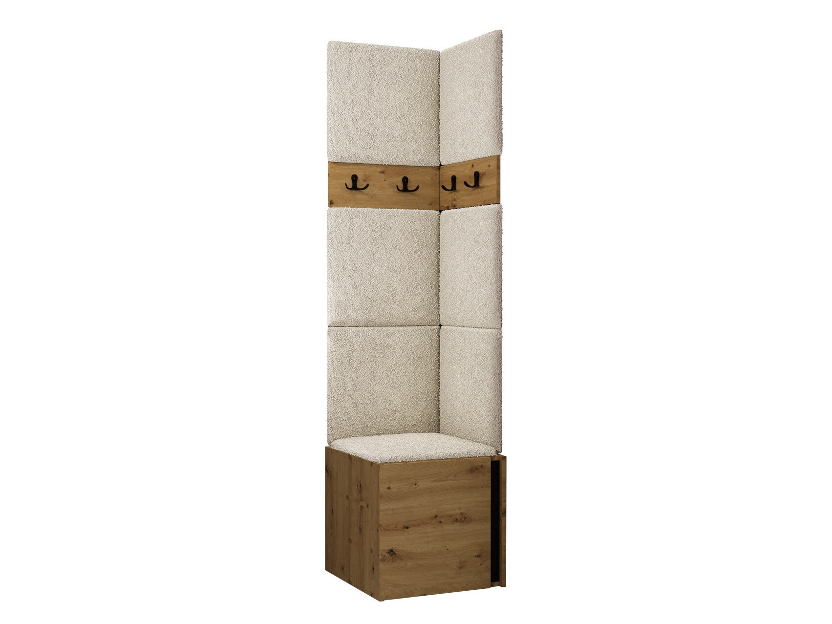 Set arredo da corridoio Pinis XXI (Rovere Artisan + Nero)