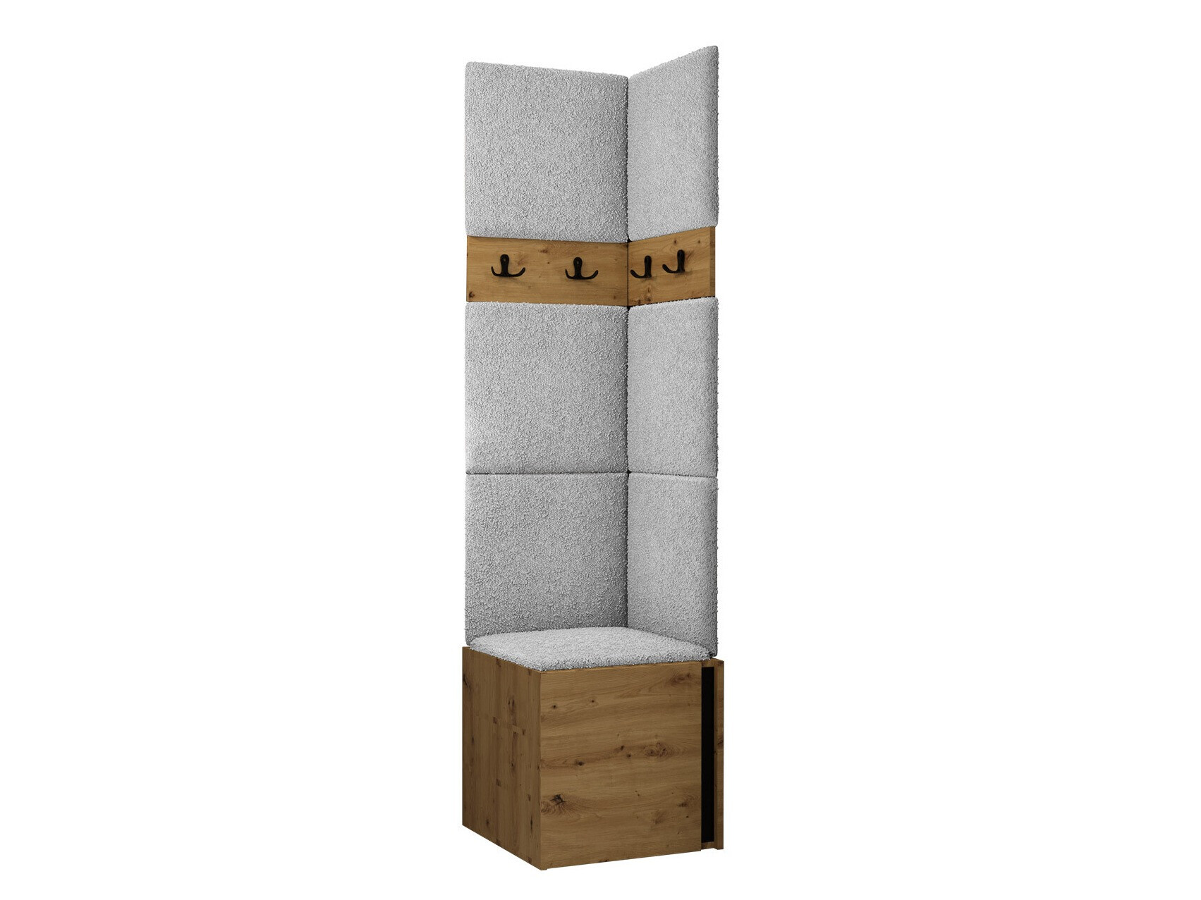 Set arredo da corridoio Pinis XXI (Rovere Artisan + Nero)