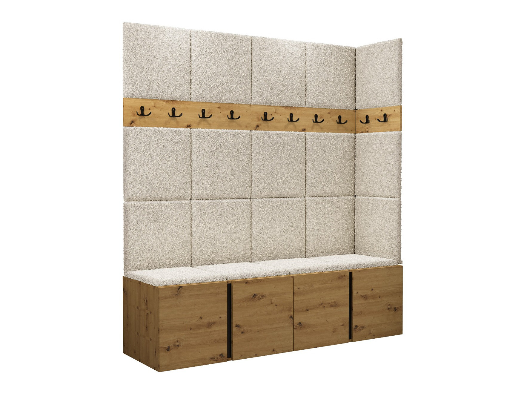 Set arredo da corridoio Pinis II (Rovere Artisan)