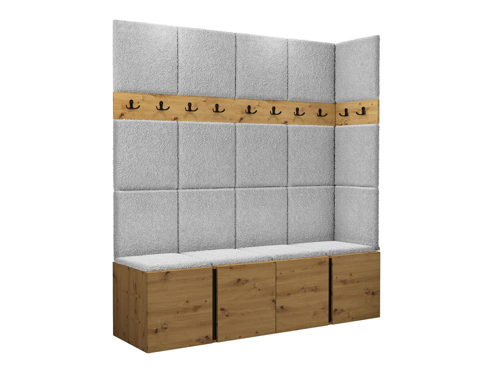 Set arredo da corridoio Pinis II (Rovere Artisan)