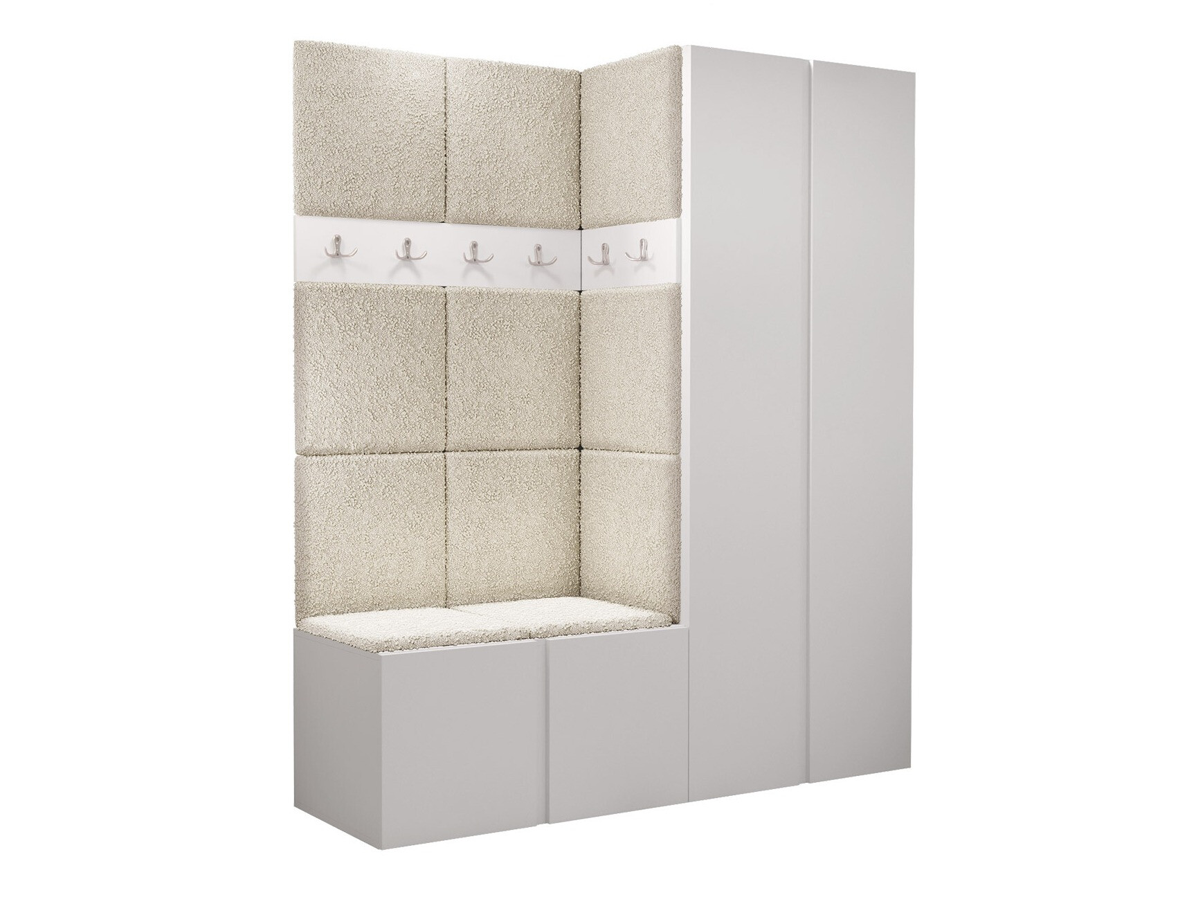 Set arredo da corridoio Pinis III (Bianco)