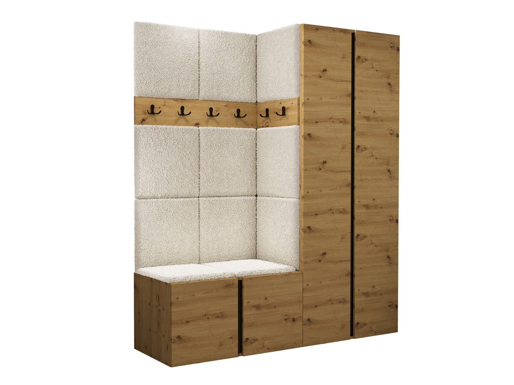 Set arredo da corridoio Pinis III (Rovere Artisan)