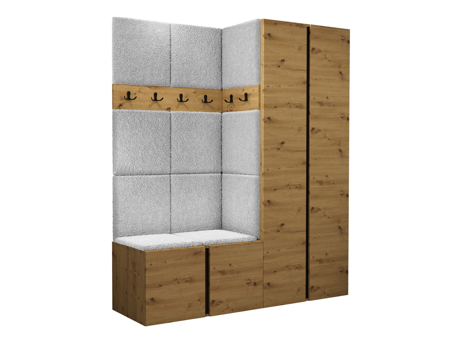 Set arredo da corridoio Pinis III (Rovere Artisan)